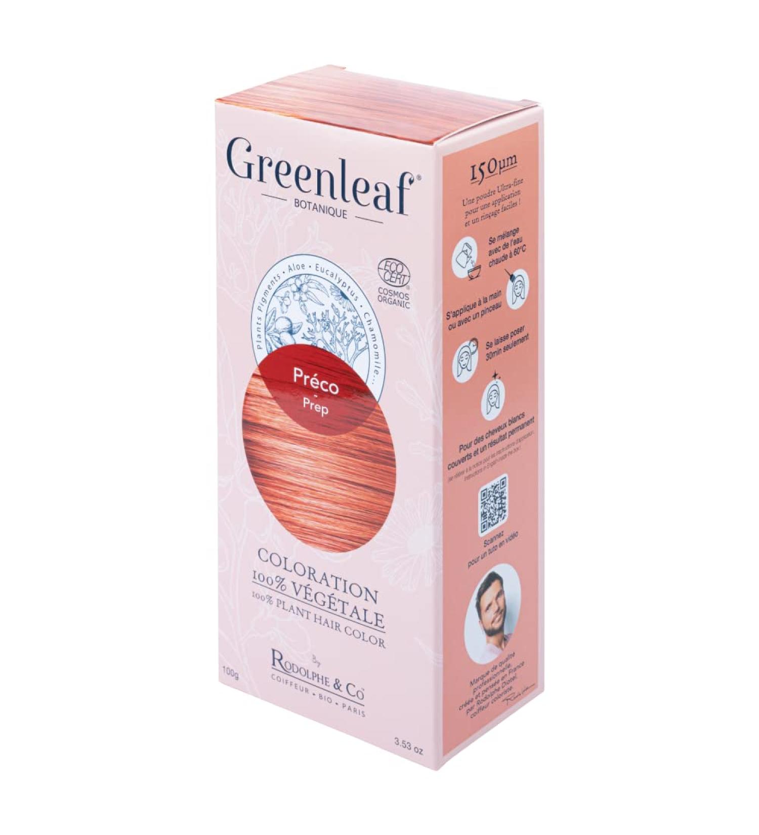 Pre-coloring for White Hair - 100% Natural 100% Organic Certified Plant-Based Coloring - Greenleaf Botanique - 100g - Buy Online on GoSupps.com