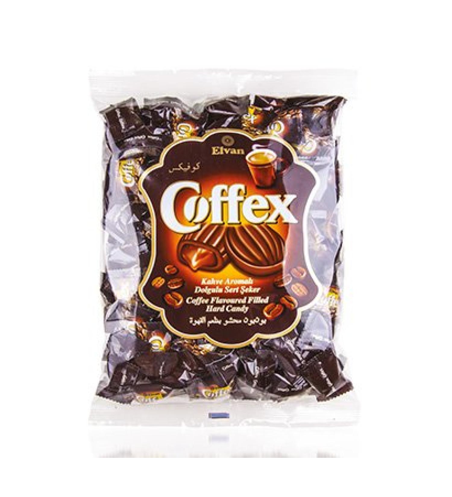 Coffex 1kg bag filled candies with a lasting coffee flavour