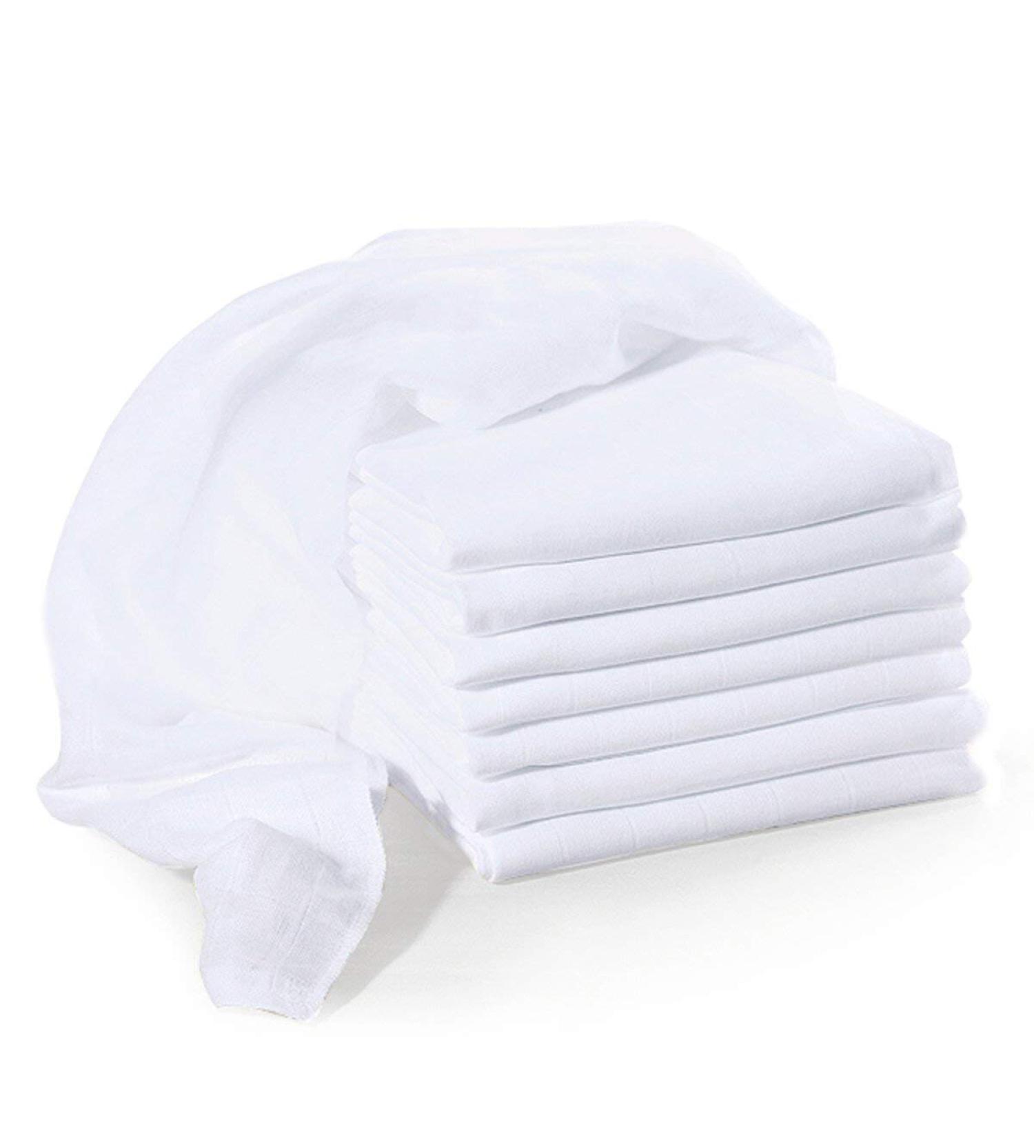 BORNINO Muslin Diapers Set of 8 - Soft Cotton Comfort Cloth for Babies | Burp Cloth & Security Blanket - 80x80 cm - Ideal for Boys & Girls - International Shipping Available - Buy Online on GoSupps.com