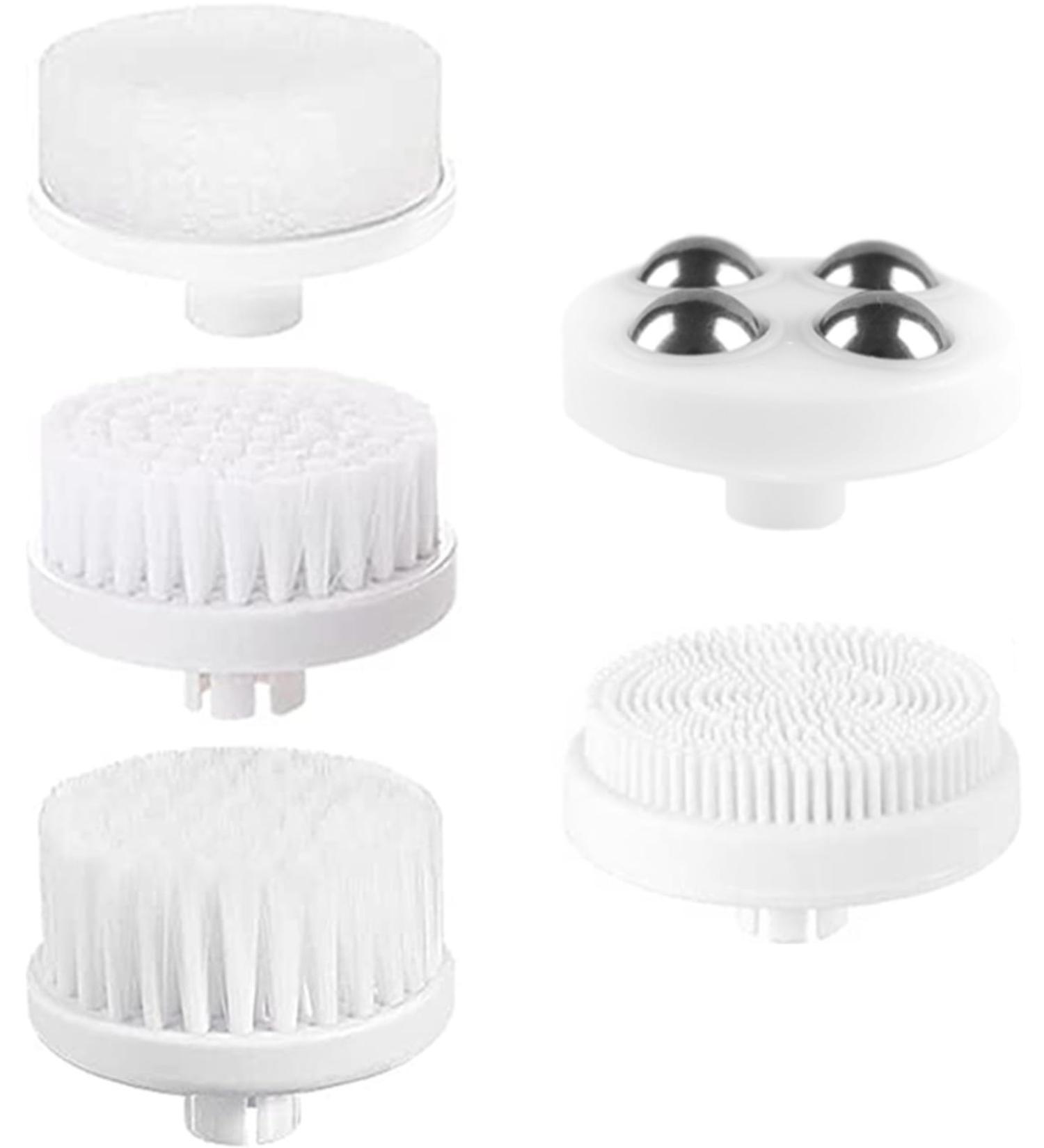 Face Scrubber | Facial Cleansing Brush Exfoliator Skin Care Beauty Products Powered Electric Wash Exfoliating Skincare Women Spin Cleanser Tools Cleaning Scrub Washer Self Care (Extra Heads 5)