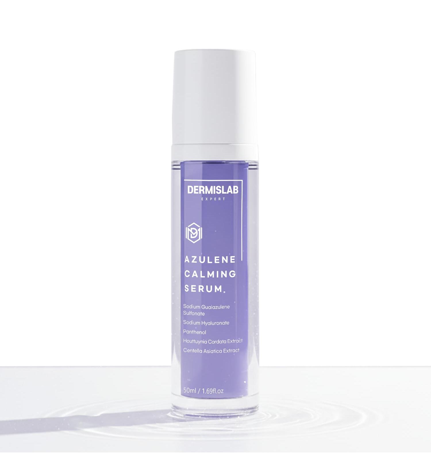 DERMISLAB Azulene Calming Serum Lightweight Hydrating Facial Serum for Soothing and Moisturizing Sensitive Skin | 50 ml / 1.69 oz - Buy Online on GoSupps.com