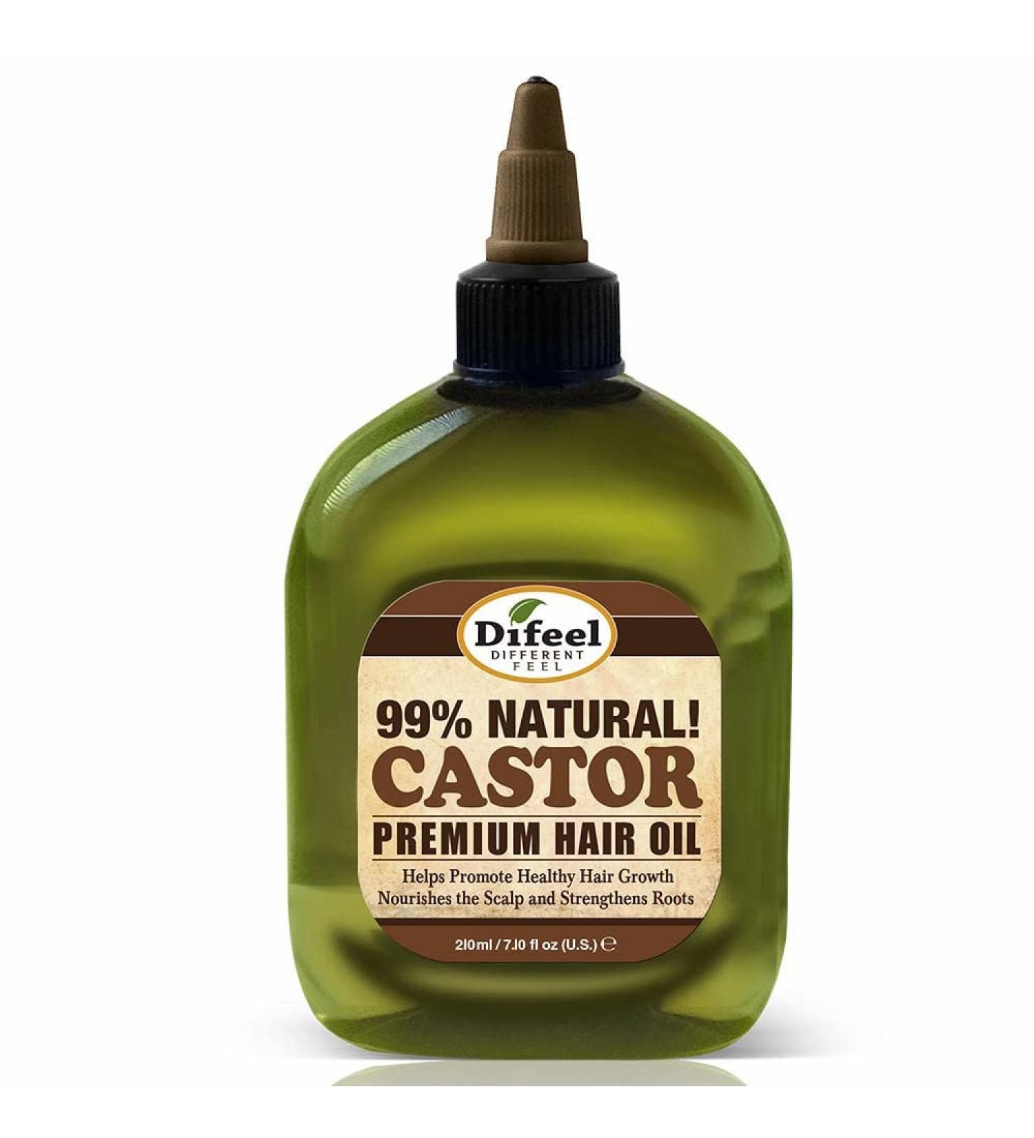 Difeel Premium 99% Natural Castor Hair Oil 7.1 oz (3-Pack) - Nourishing Hair Treatment - Buy Online on GoSupps.com