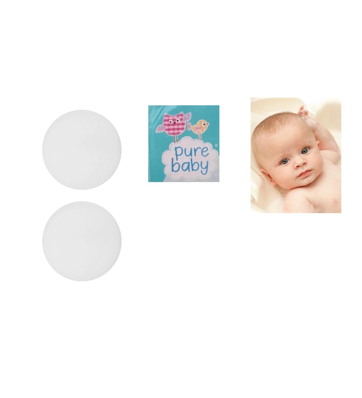 2 Baby Bath Sponges Body Soft and Gentle on Newborn and Older Babies - Perfect for Sensitive Skin