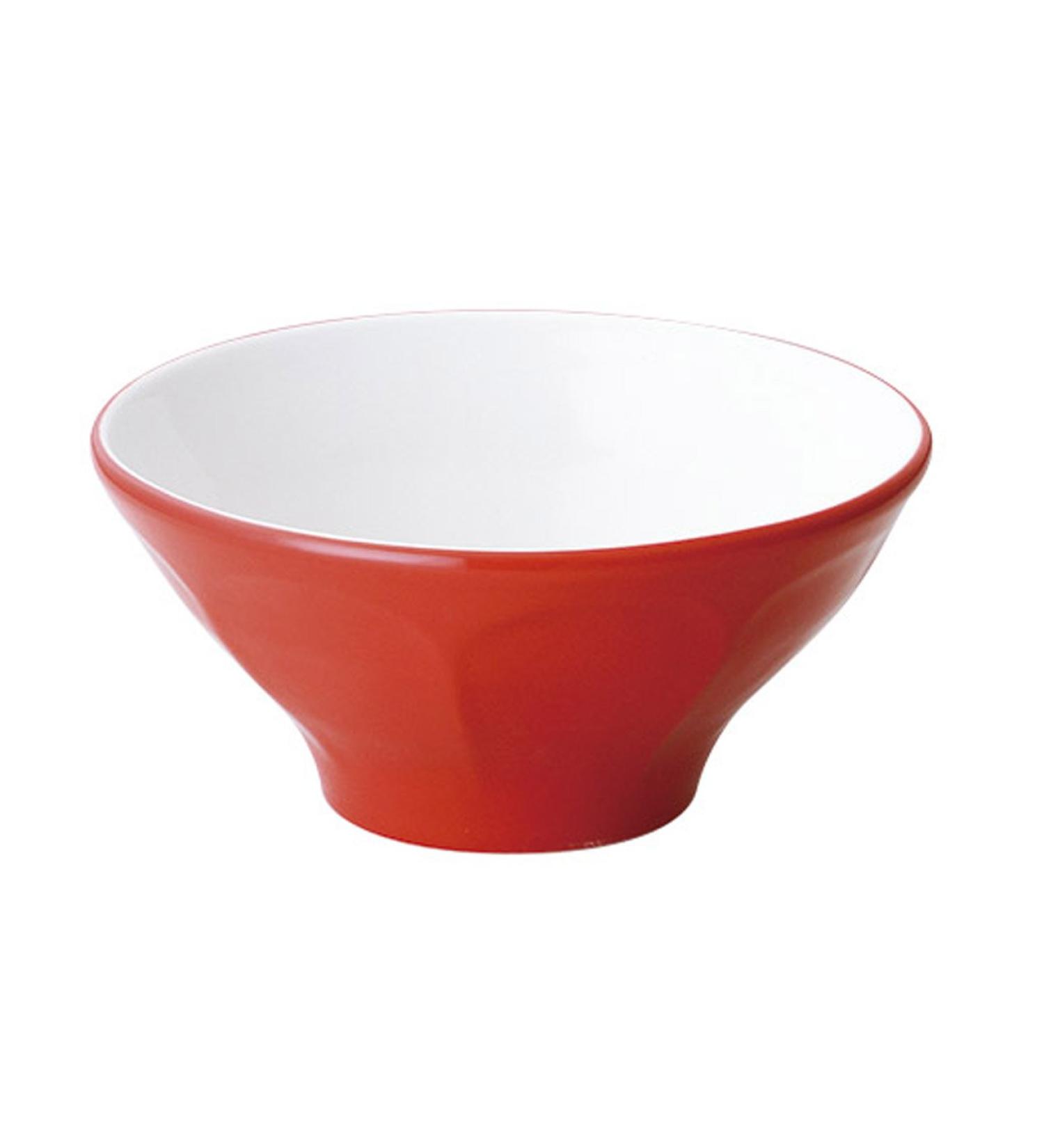 (Koyotoki) Koyo Pottery 12240027 Meihon Shaving High Bowl 8.5 inches (21.5 cm) Red