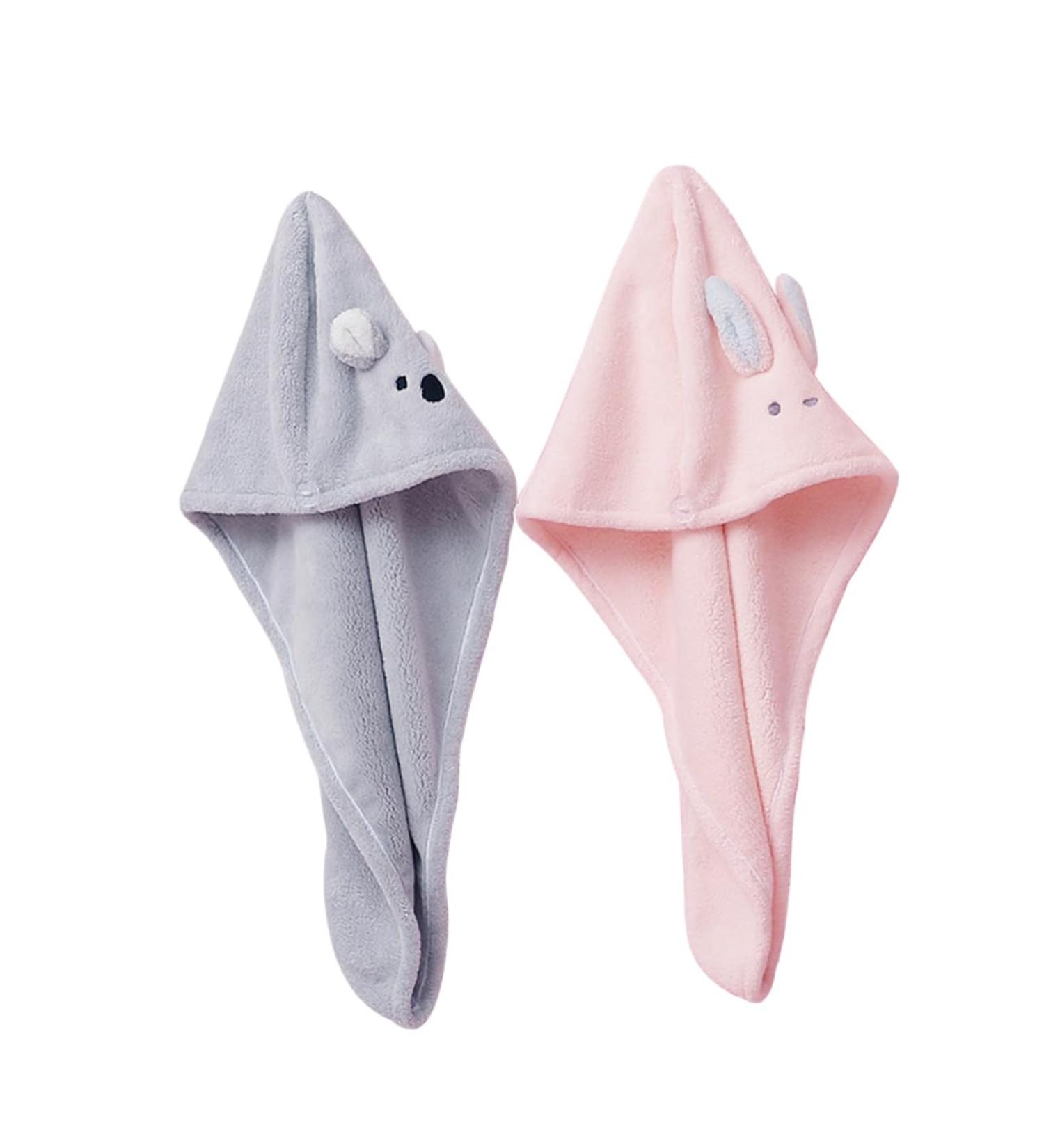 minkissy 2pcs Bunny Ears Dry Hair Hat Womens Head Wraps Turbans for Women Pretied Head Scarf for Washcloth Hair Turban Hat for Women Bath Coral Fleece Towel Hat Miss Absorb Water - Buy Online on GoSupps.com