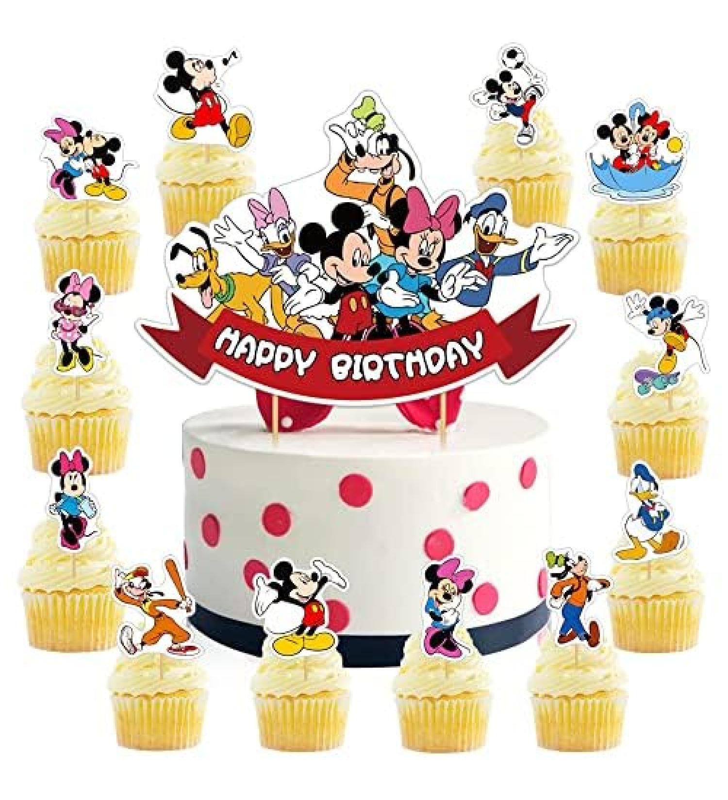 40PCS Cupcake toppers for Kids Birthday Decorations Cute Cake Decorations Party Supplies for Kids Boys Girls - Buy Online on GoSupps.com