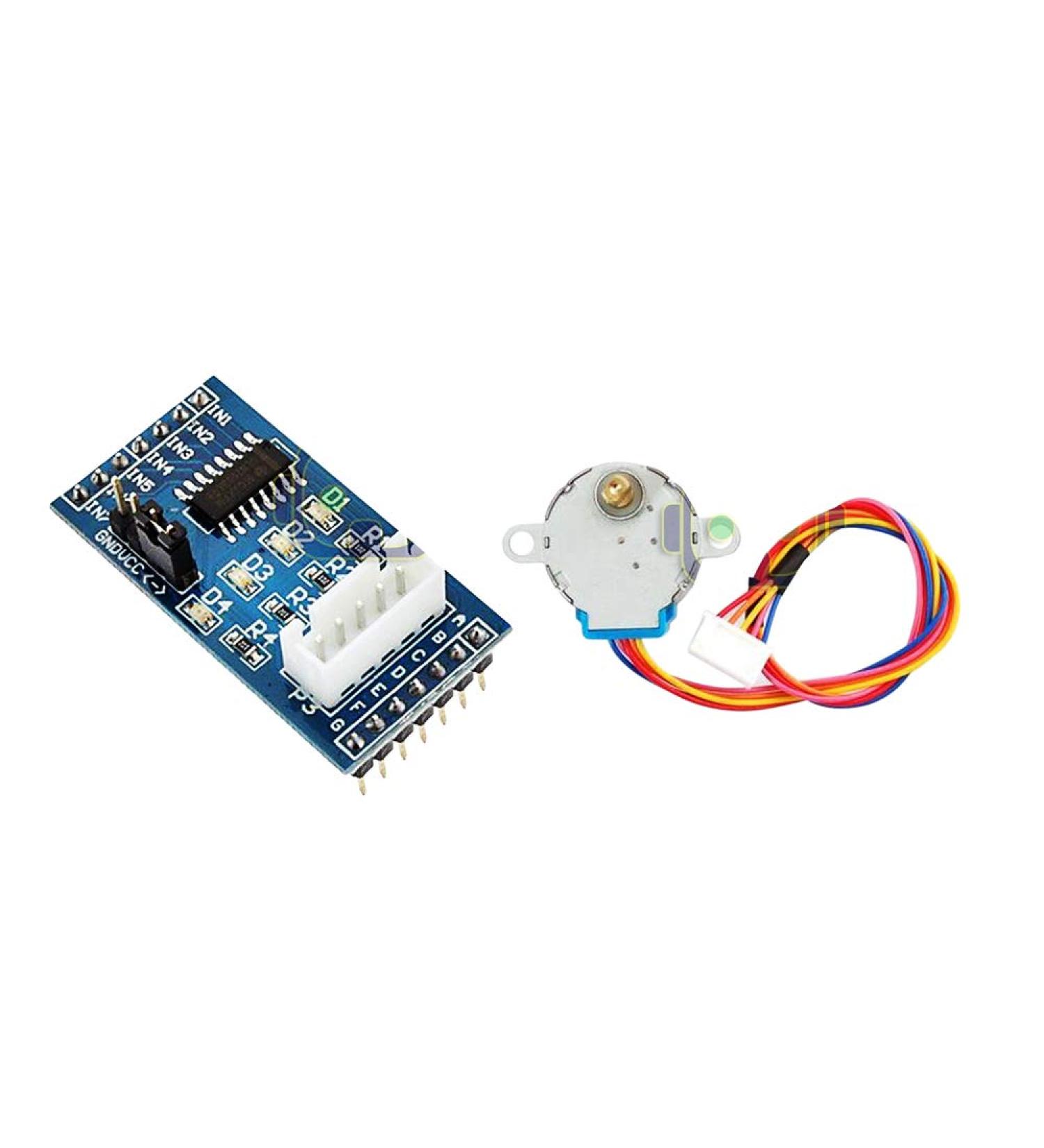 DEVMO 1set 28BYJ-48 Geared Stepper Motor + ULN2003 Driver Test Module Board DC 5V Compatible with Ar-duino - Buy Online on GoSupps.com
