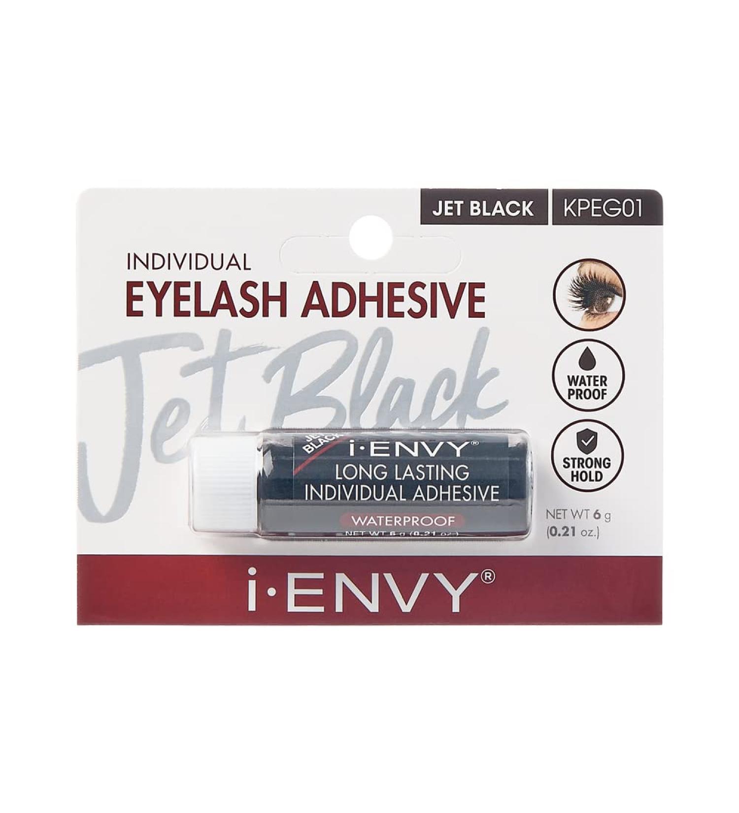 KISS iENVY Individual Cluster Lash Glue - Strong Hold, Waterproof, Long-Lasting Adhesive - Jet Black (1 Count) - Buy Online on GoSupps.com