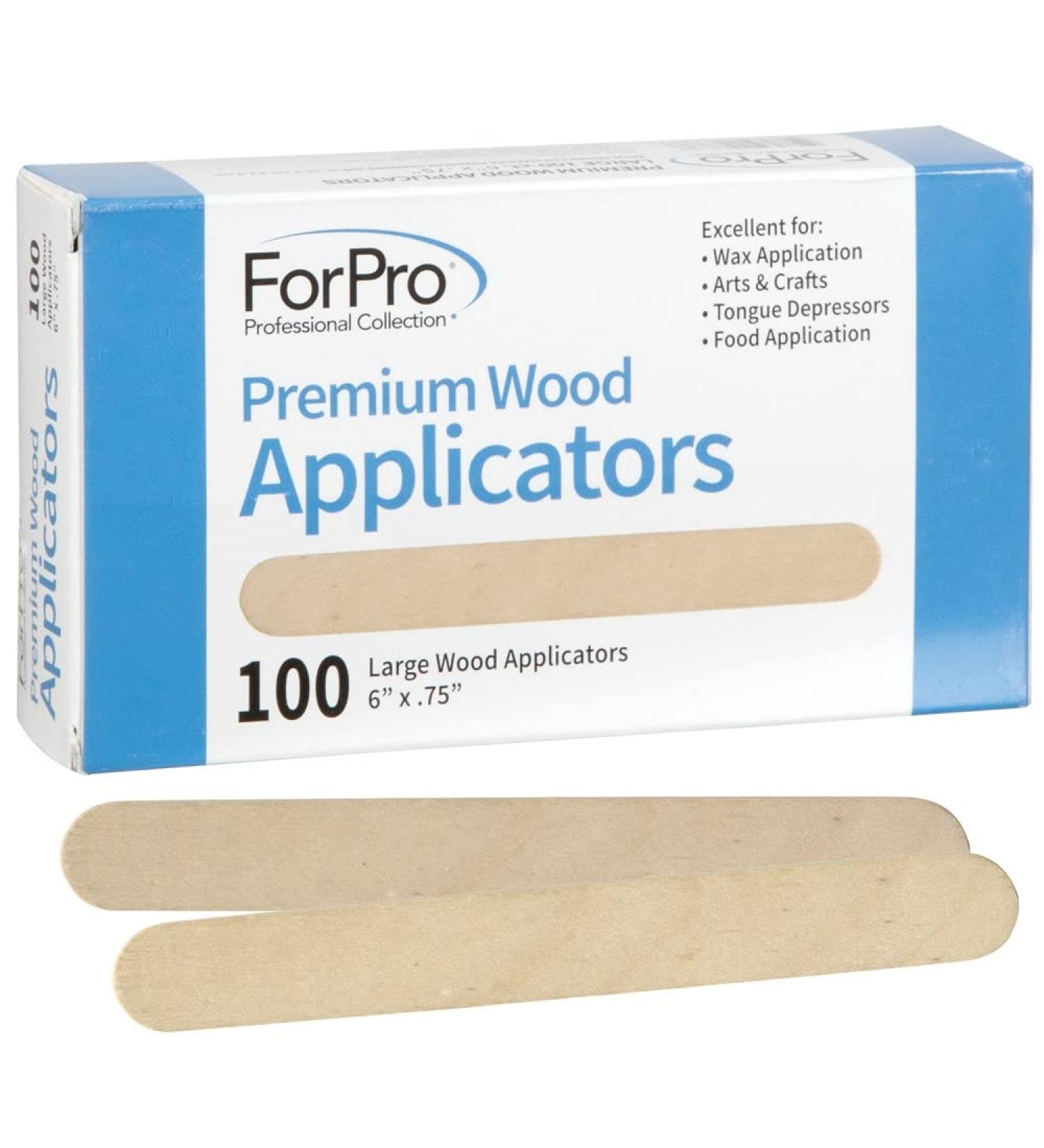 ForPro Premium Wood Applicators - Non-Sterile Hair Removal Waxing Sticks 100-Count - Buy Online on GoSupps.com
