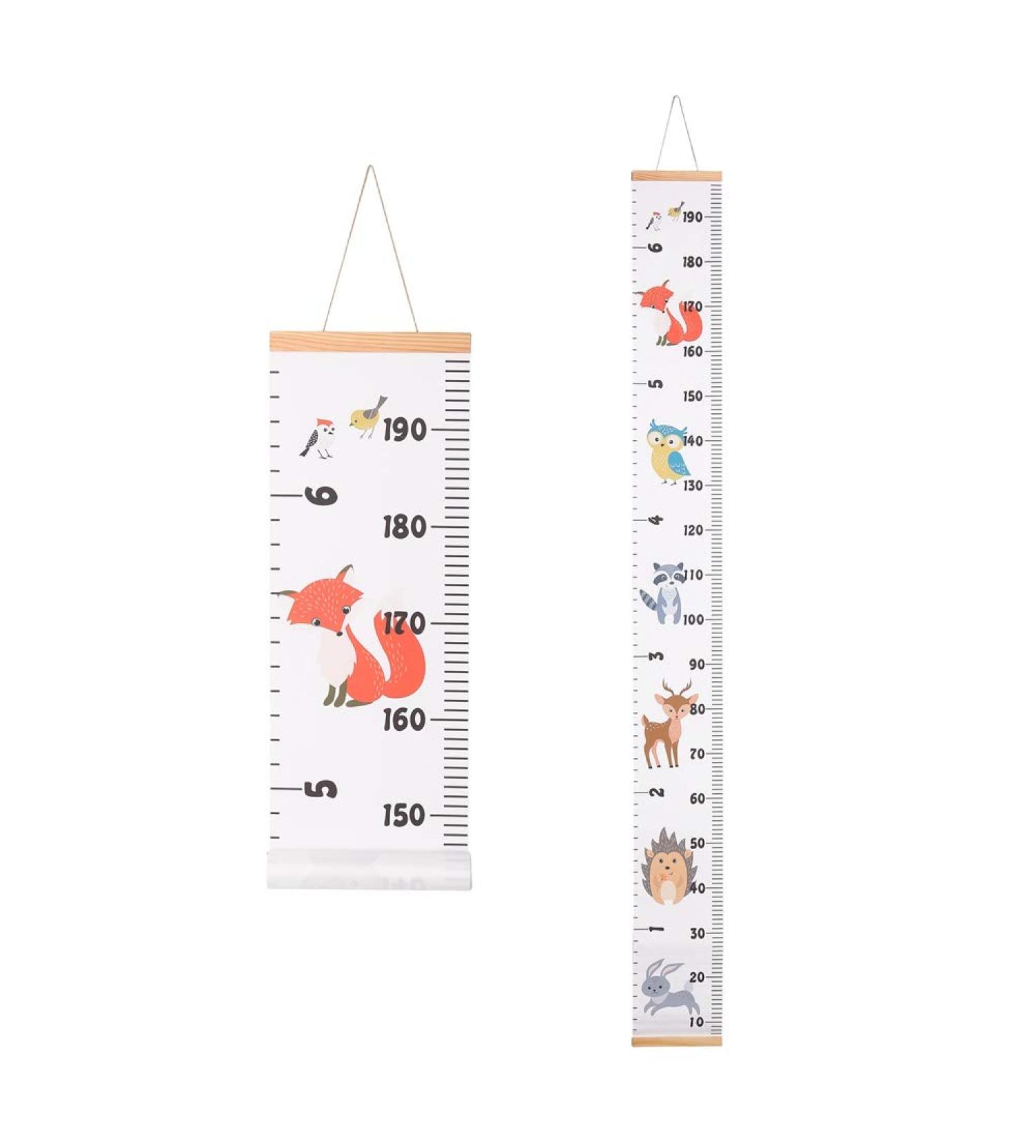 Xinzistar Canvas Nursery Height Chart for Kids | Wall Hanging Growth Ruler for Boys and Girls | Children's Bedroom Decoration (Animals) - Buy Online on GoSupps.com