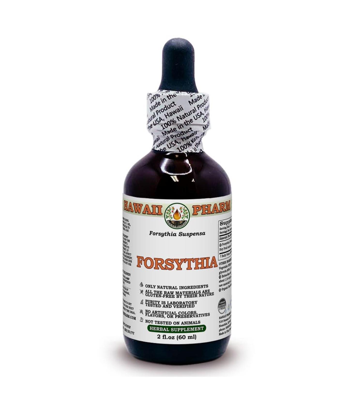 Forsythia - Your Natural Shield and Effective Protection Alcohol-Free Liquid Extract Organic Forsythia (Forsythia Suspensa) Dried Fruit Glycerite 2 oz - Buy Online on GoSupps.com