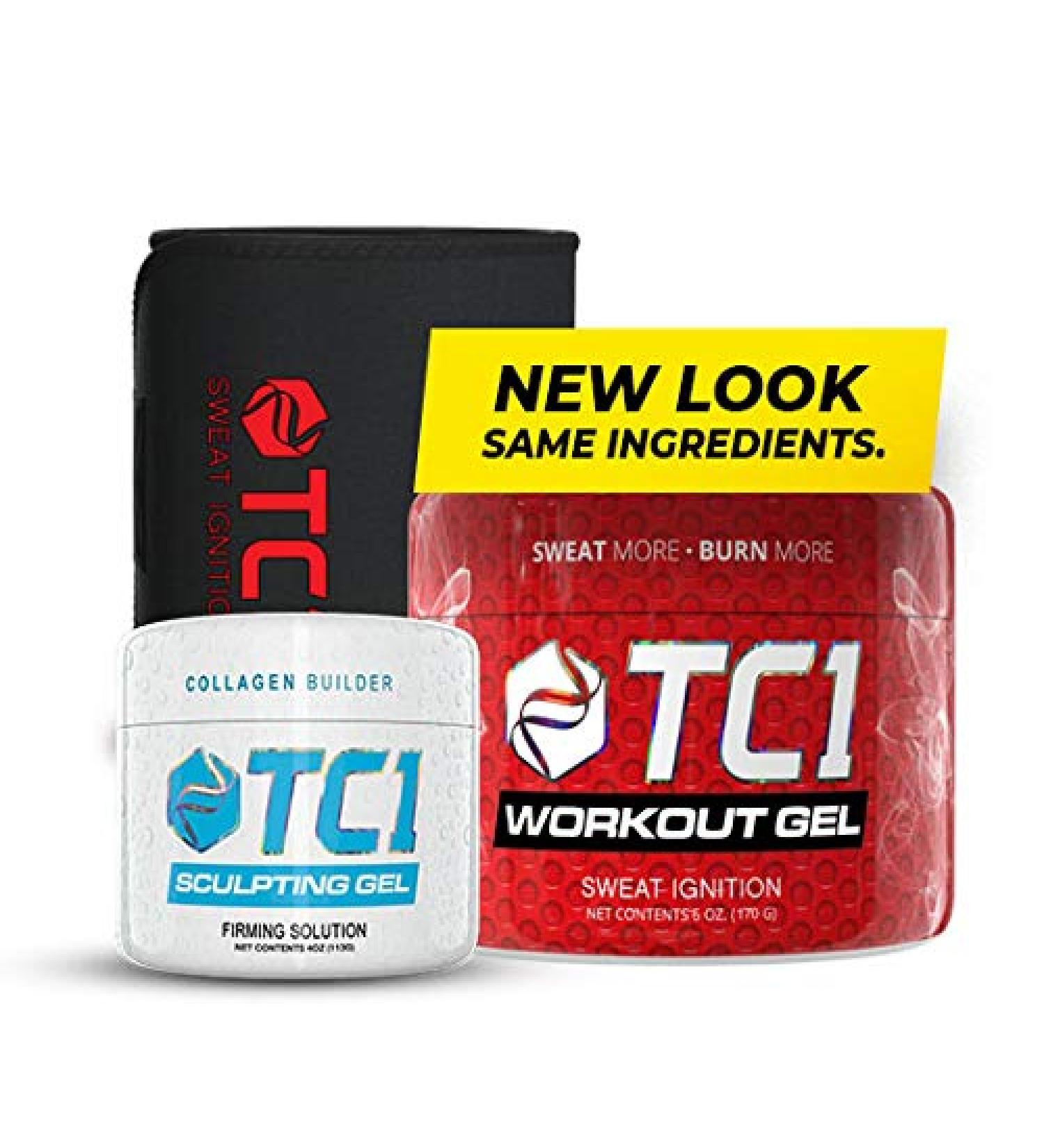 TC1 Waist Belt Bundle with TC1 Sculpt and TC1 Advanced Topical Sweat Workout Enhancer with Capsaicin - Buy Online on GoSupps.com