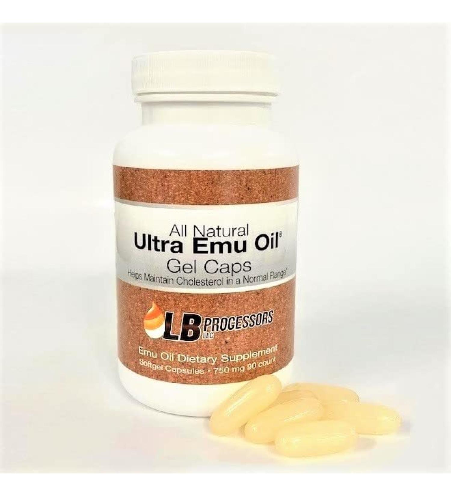 LB Processors All Natural Ultra Emu Oil Gel Caps 90/750mg