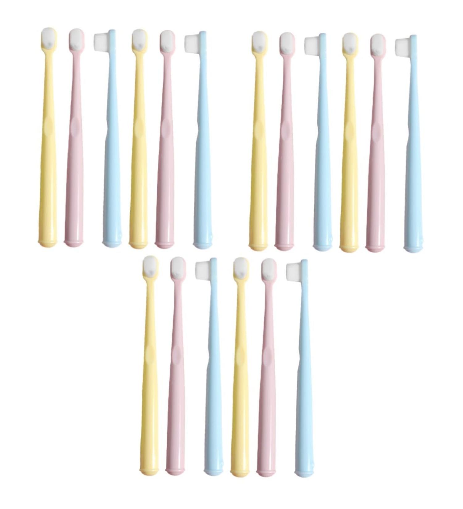 Minkissy 18-Pack Children's Toothbrush Set with Dental Floss - Sensory Manual Toothbrushes for Daily Use - Plastic Baby Toothbrushes in Assorted Colors - Buy Online on GoSupps.com