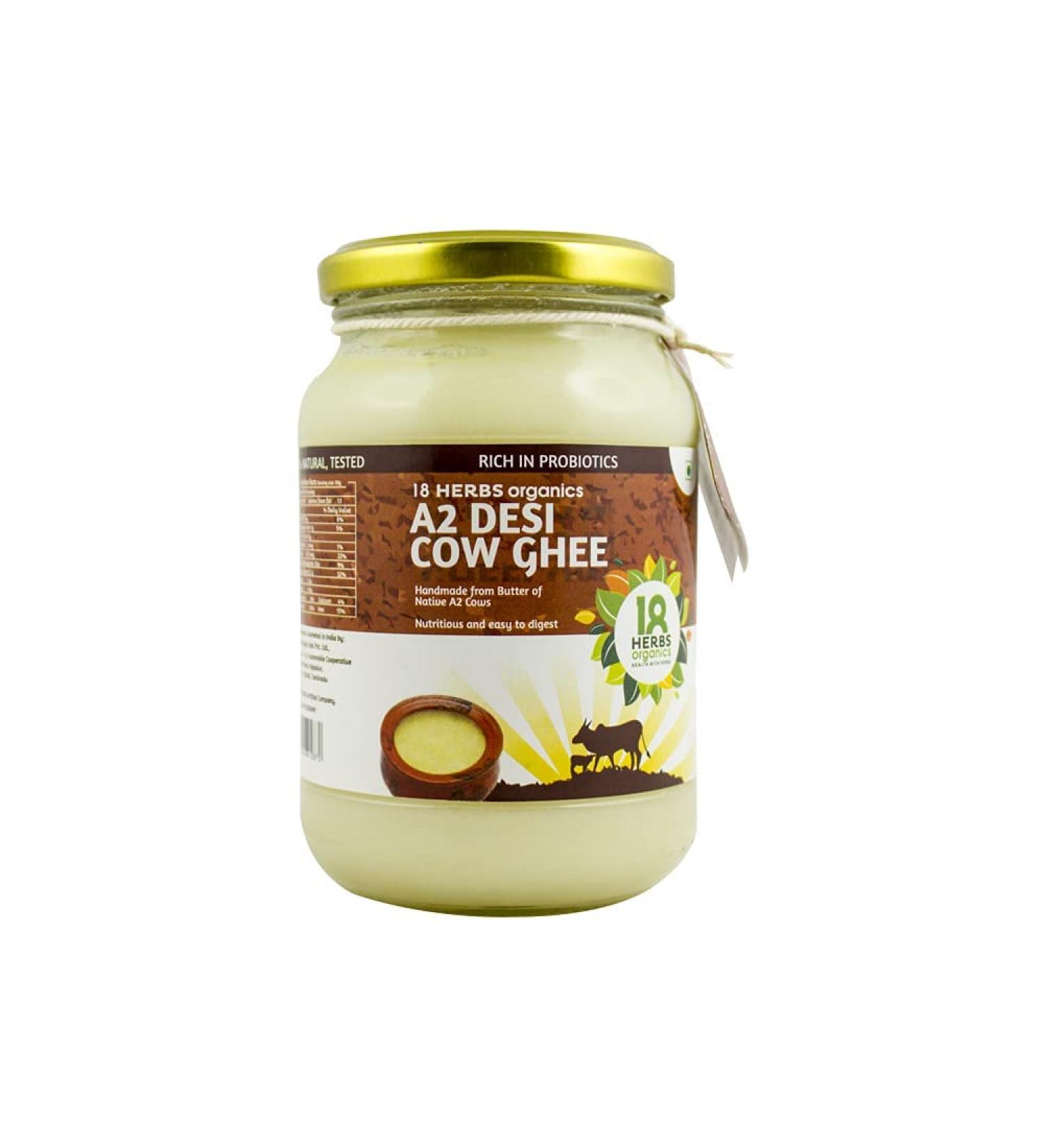 18 Herbs Organics A2 Kuh-Desi-Ghee 500 ML