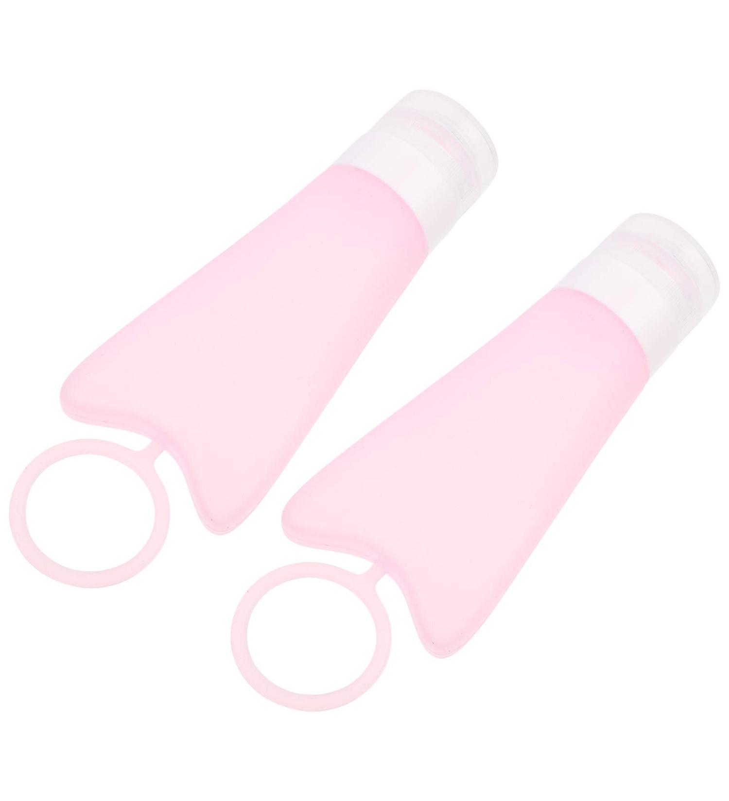 EXCEART 1 Set 2 Silica Gel Bottle Cream Container Lotion Holders Squeeze Tube Liquid Containers Diffuser Empty Cream Tubes Silicone Storage Containers Travel Pink Shampoo Pop - Buy Online on GoSupps.com