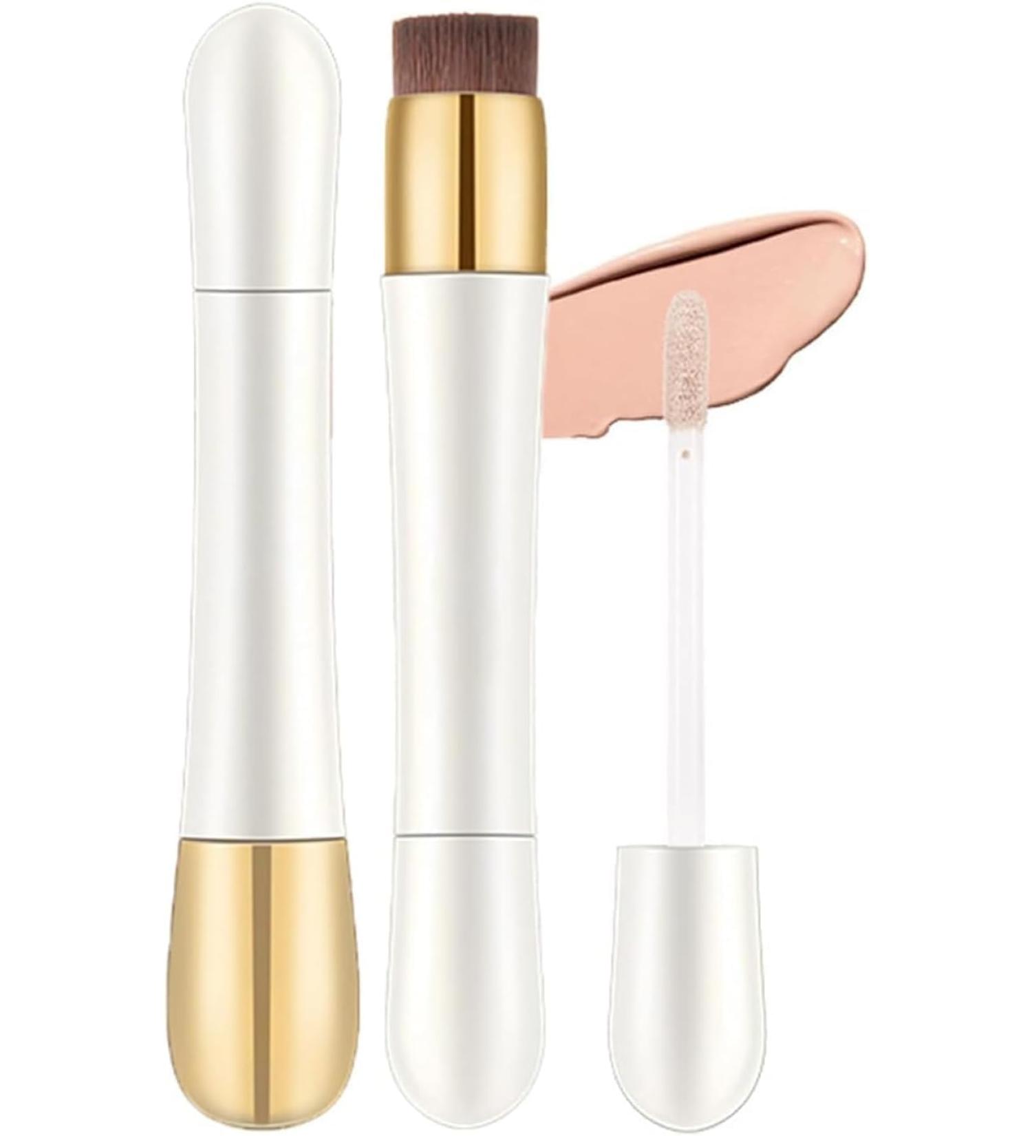 2 in 1 Anti-Wrinkle Foundation Matte Liquid Concealer with Built-in Brush Long-Lasting Waterproof Concealer Makeup for Face for Coverage (03# One Size) - Buy Online on GoSupps.com