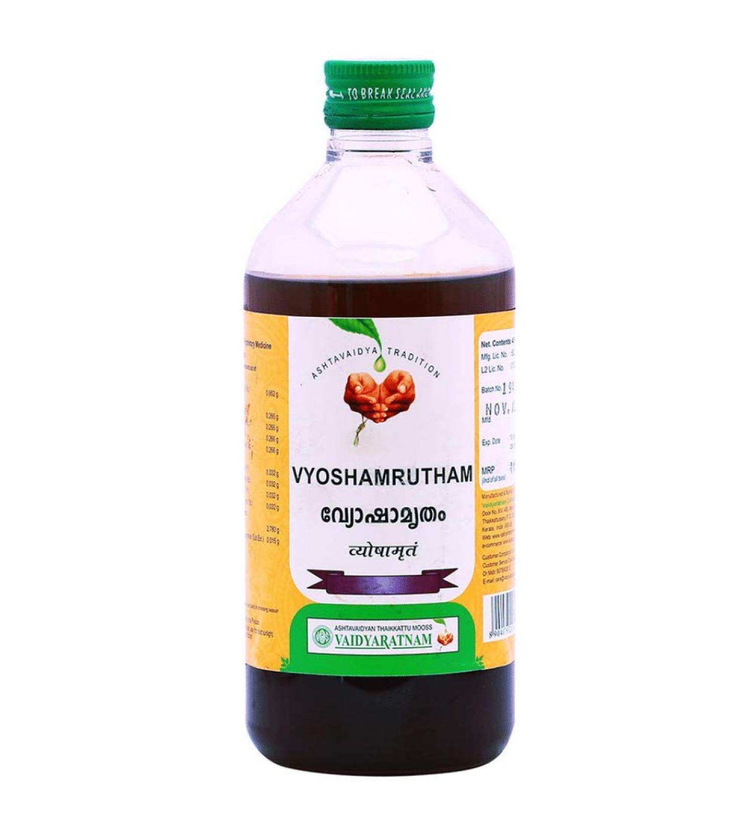 Vyoshamrutham 450 ML (Pack Of 2)| Ayurvedic Products | Ayurveda Products | Vaidyaratnam Products