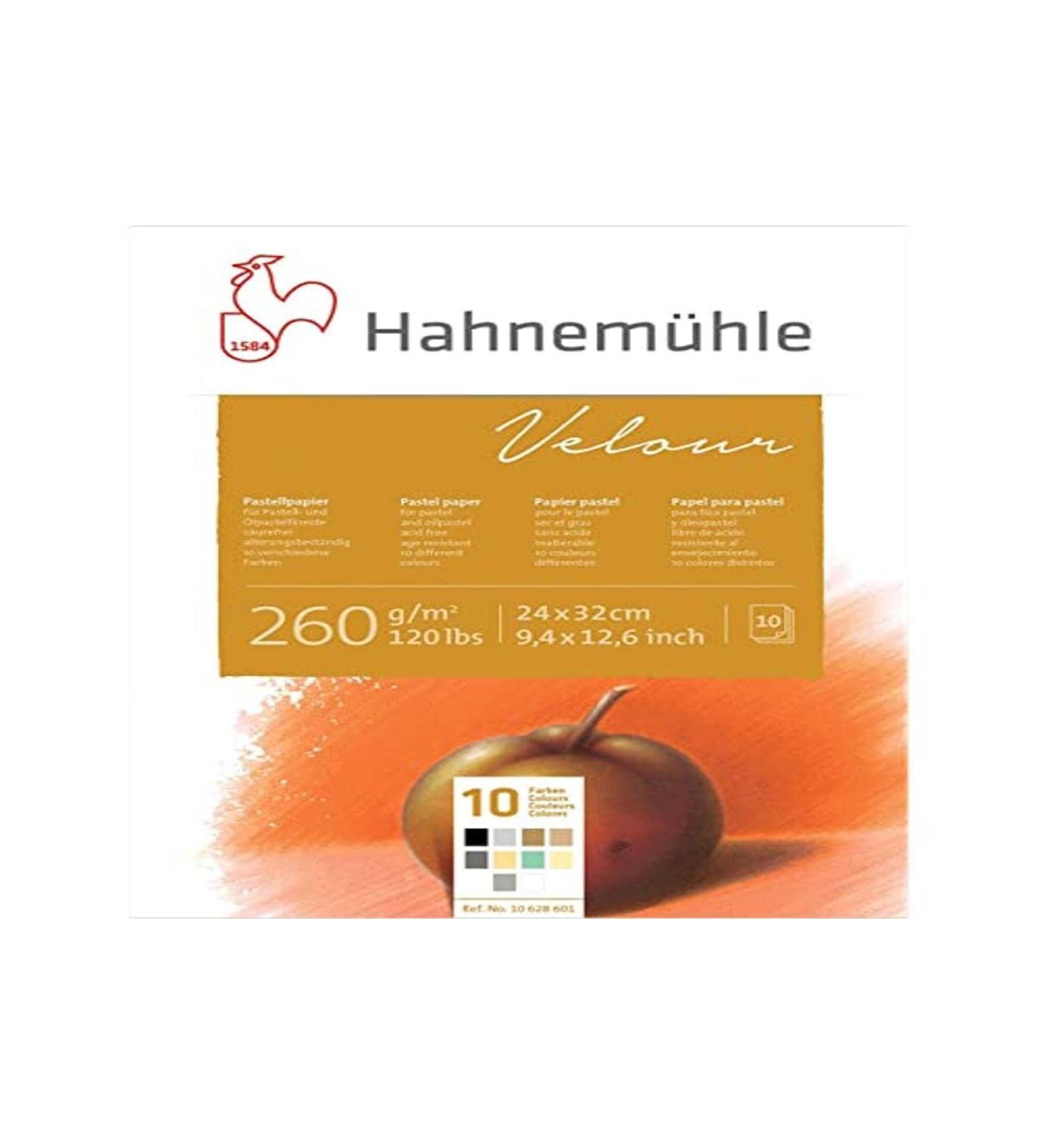 Hahnemuhle Pastel Velour Pad 9.25x12.5 Inches 260gsm - 10 Color Set | 10 Sheets - Buy Online on GoSupps.com