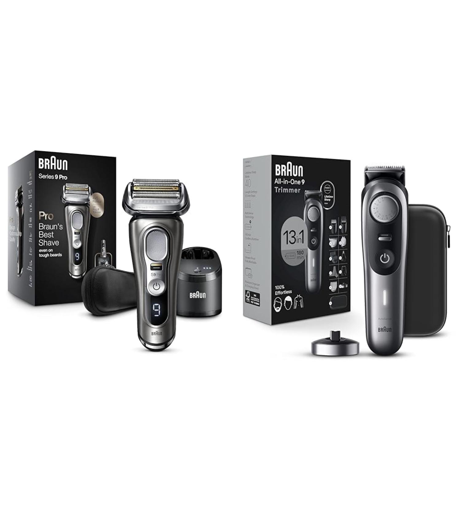 Braun Electric Razor for Men Series 9 Pro 9465cc Wet & Dry Electric Foil Shaver & All-In-One Style Kit Series 9 9440 13-in-1 Trimmer for Men with Beard Trimmer - Buy Online on GoSupps.com