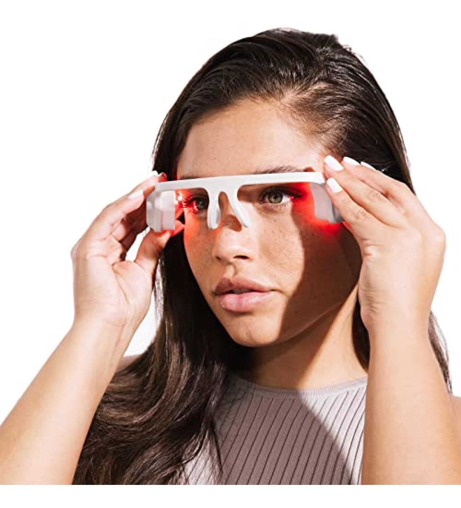 Vanity Planet Alya Red LED Eye Glasses Pink Frame - Wearable Beauty Tech with Auto Shut Off for Eye Treatment - Grey - Buy Online on GoSupps.com