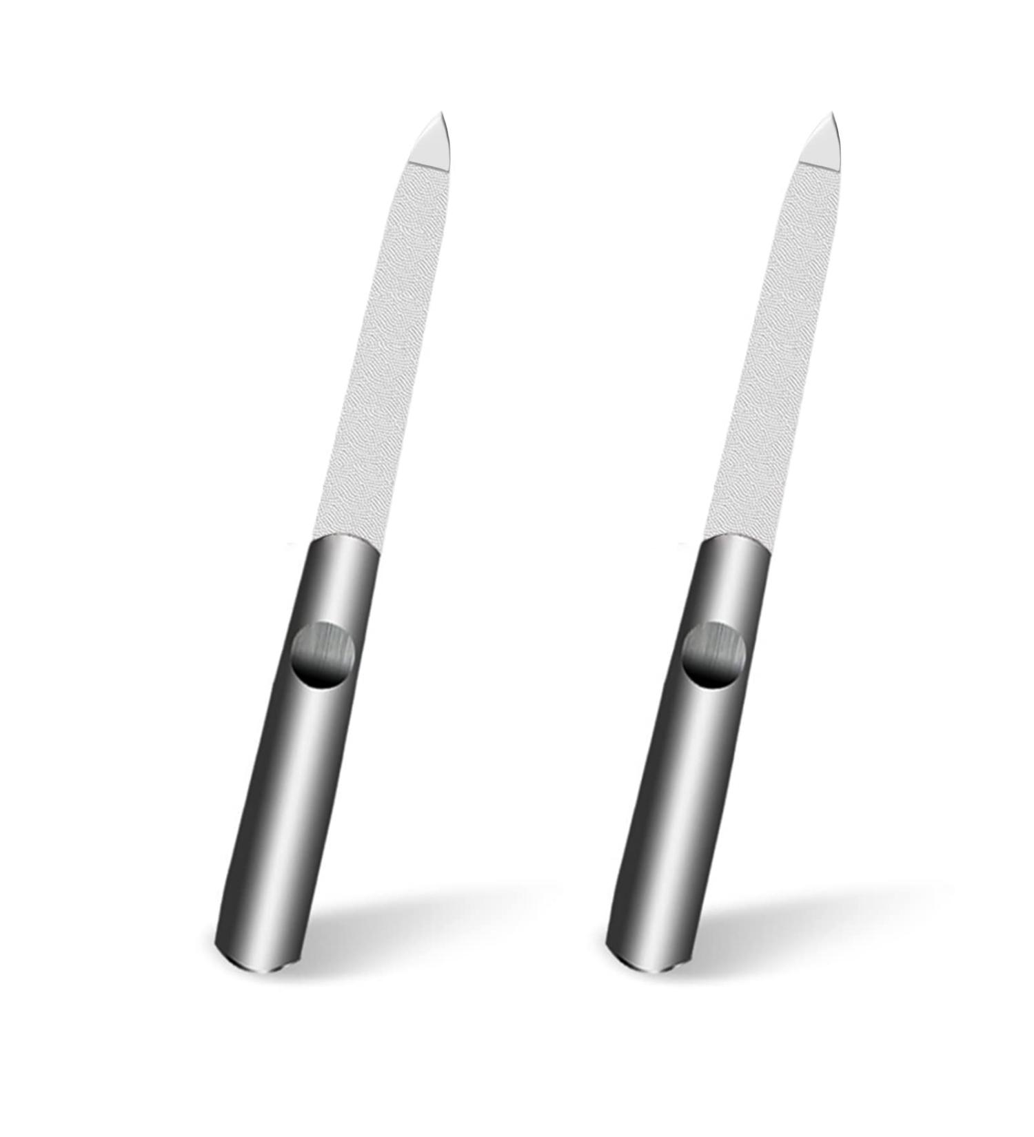 Stainless Steel Nail File Set | Double-Sided Nail File Buffer for Smoother Nails | Manicure & Pedicure Tool for Men and Women - Buy Online on GoSupps.com