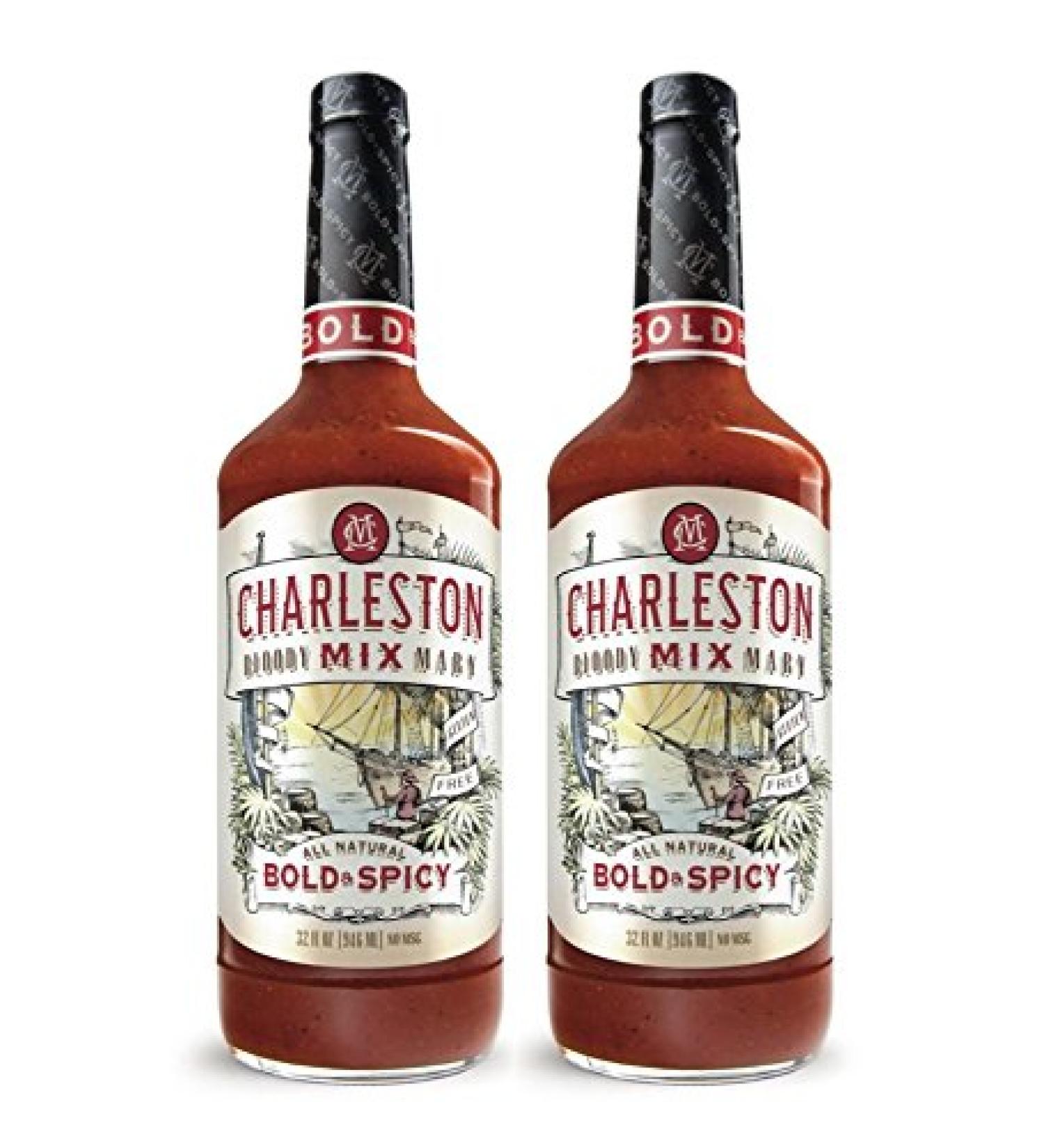Charleston Mix Premium All Natural Bloody Mary Mix - Bold & Spicy 32oz (2 pack) - Buy Online on GoSupps.com