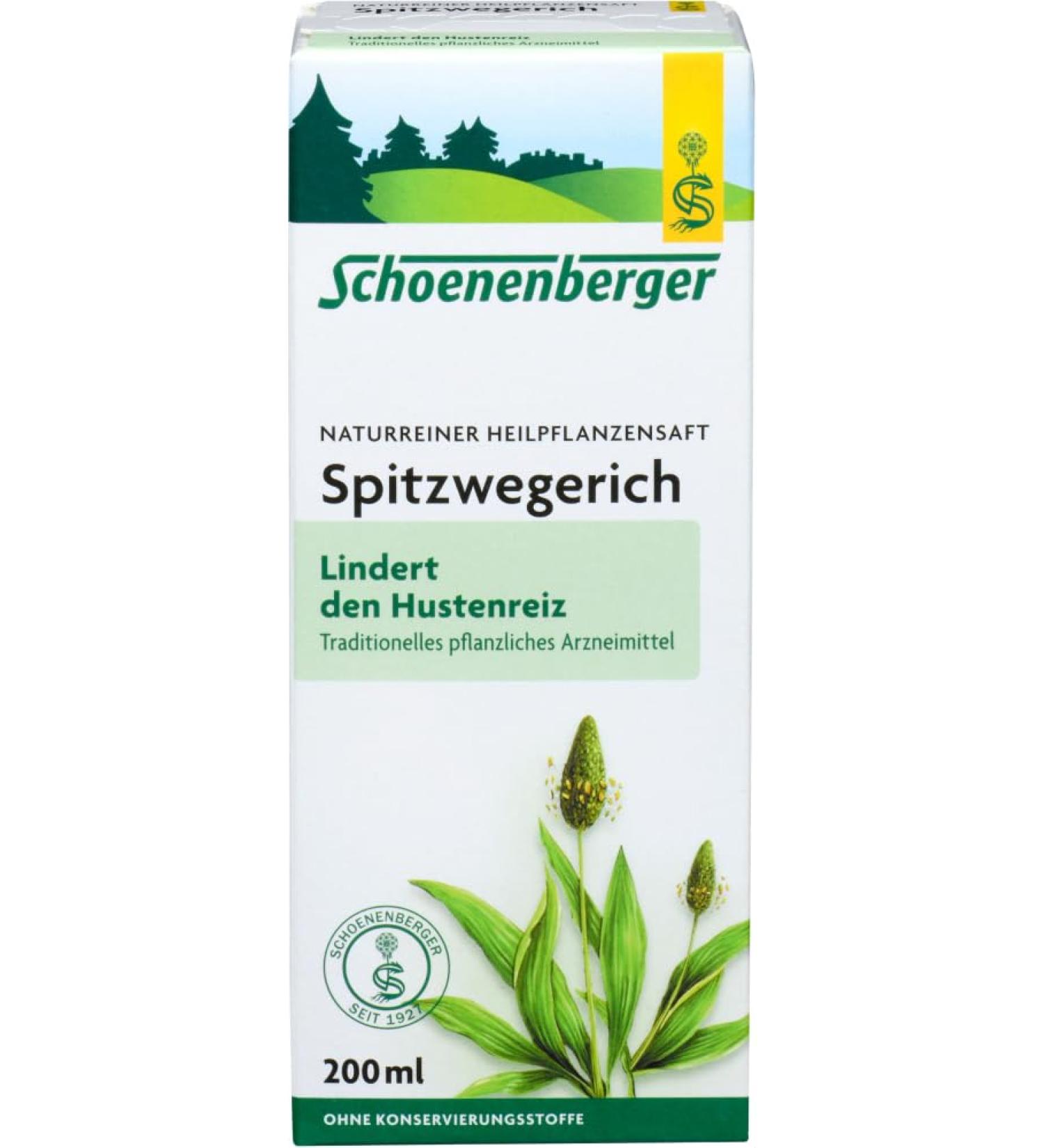Schoenenberger Schoenenberger Plantain organic natural medicinal plant juice (6 x 200 ml)
