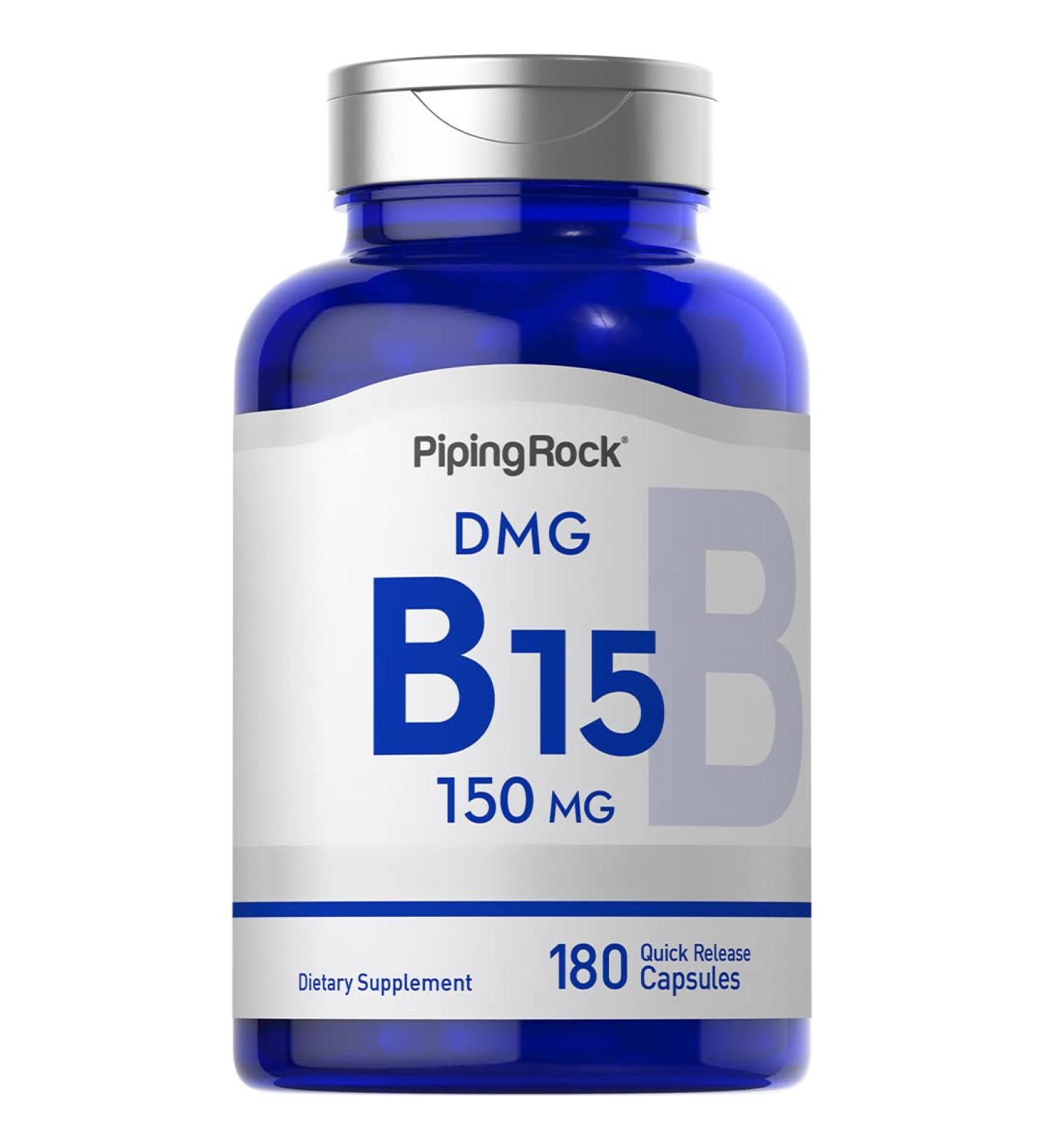Piping Rock DMG B15 150mg 180 Capsules Non-GMO Gluten Free Supplement - Buy Online on GoSupps.com