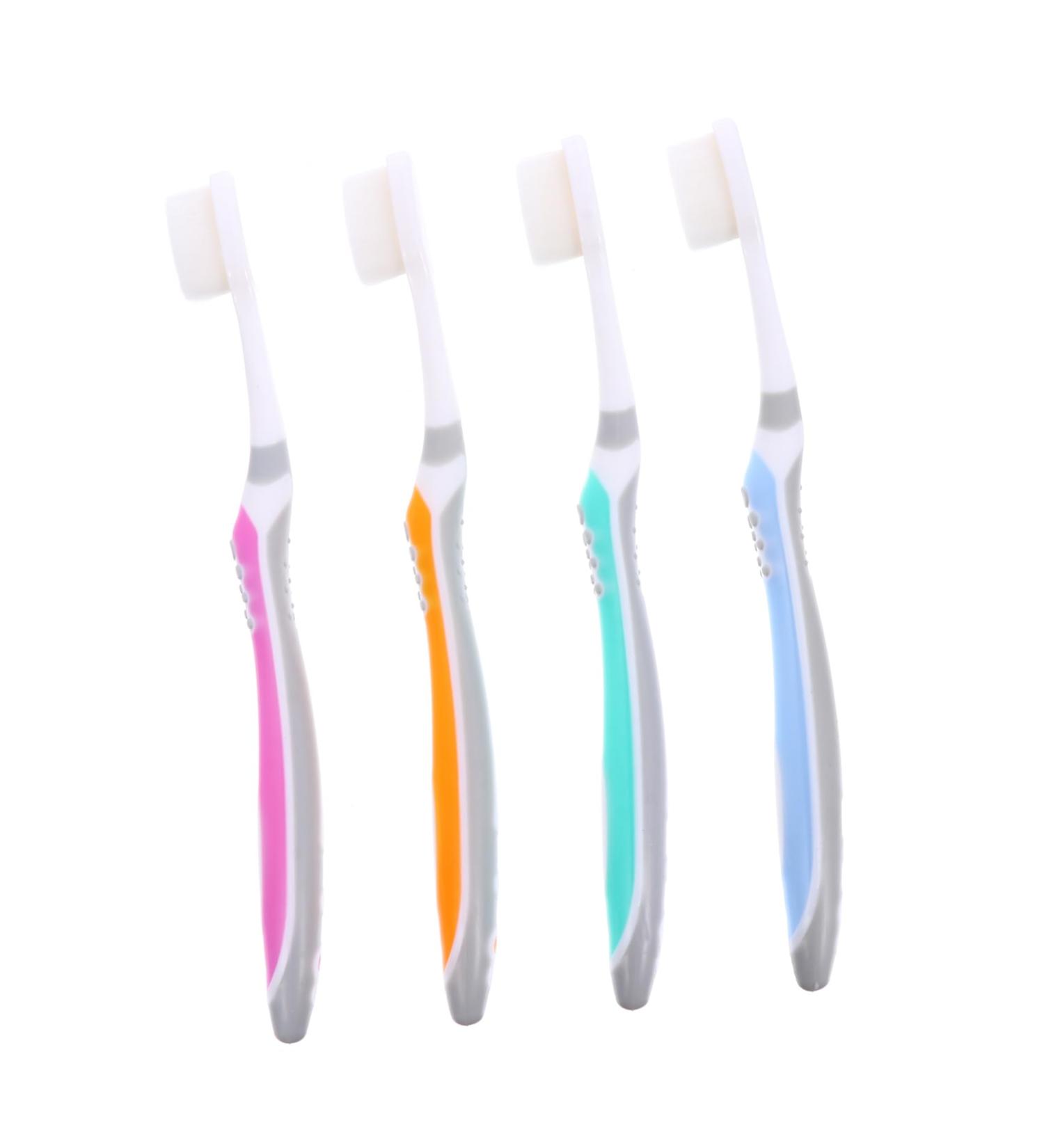 Ultra-Fine Soft Bristle Toothbrush Set - 4 Travel Toothbrushes for Daily Care | Micro-Nano Technology - Buy Online on GoSupps.com