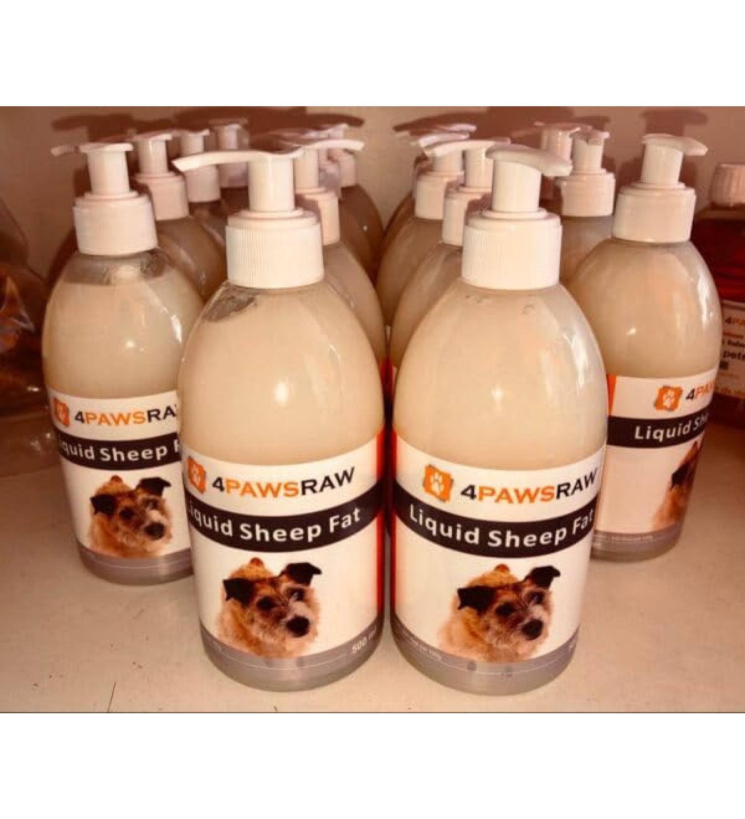 4PAWSRAW Liquid Sheep Fat 100% natural food supplement for your dog (1 Litre) - Buy Online on GoSupps.com