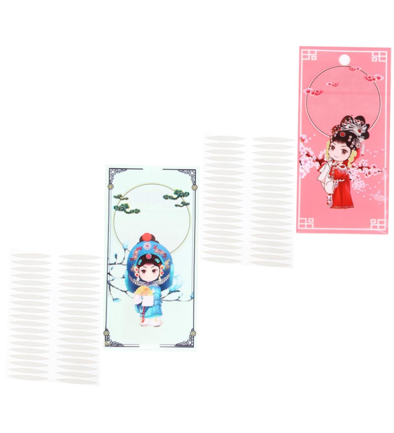 Angoily 2 Sets no Trace with hat Chinese Style Big Eyes Adhesive Tape Lifting Belt Beauty Stickers Double Sided Glue Single Sided Lifter Double Eyelid Eyes Invisible Double Eyelid Sticker - Buy Online on GoSupps.com