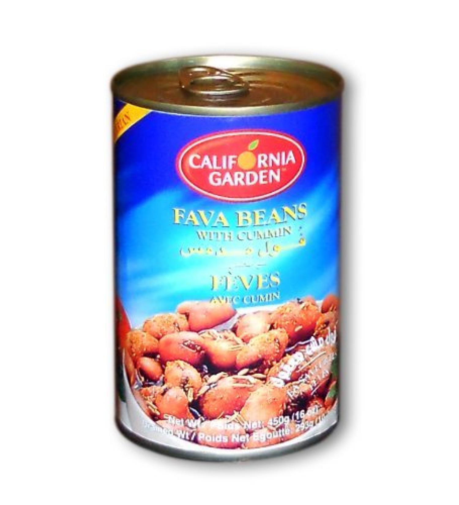 CALIFORNIA GARDEN FAVA Beans 400g X 3 Cans (with Cumin)