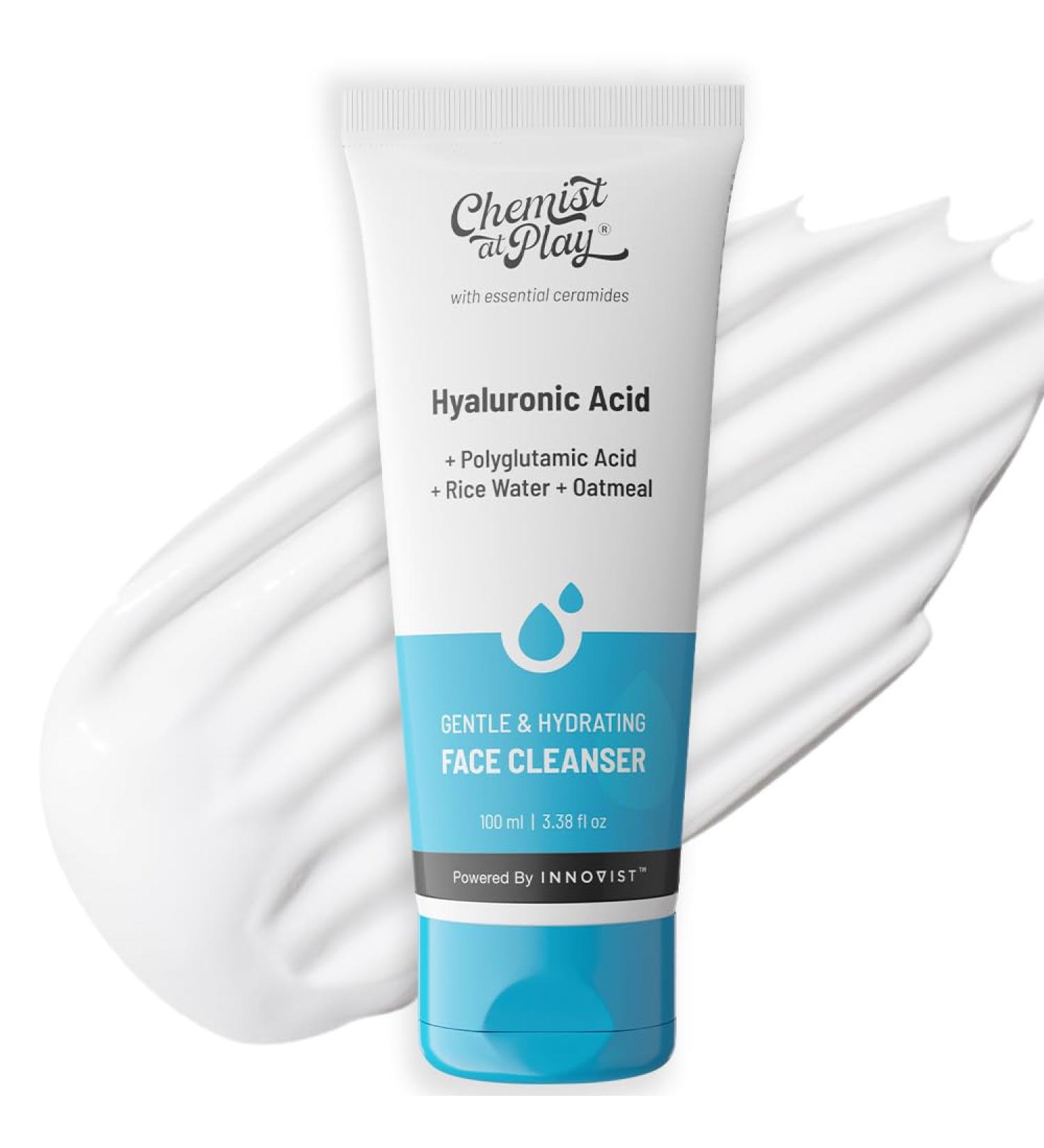 Gentle & Hydrating Face Cleanser | Vitamin E Rice Water & Oatmeal | Removes Oil & Dirt | All Skin Types | 100ml - Shop Internationally - Buy Online on GoSupps.com