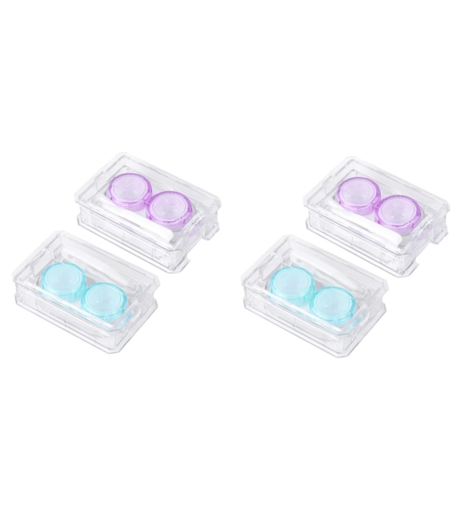 Buy Homsfou 4-Piece Mini Contact Lens Travel Case - Safe & Stylish Containers for Colored Lenses - International Shipping Available - Buy Online on GoSupps.com