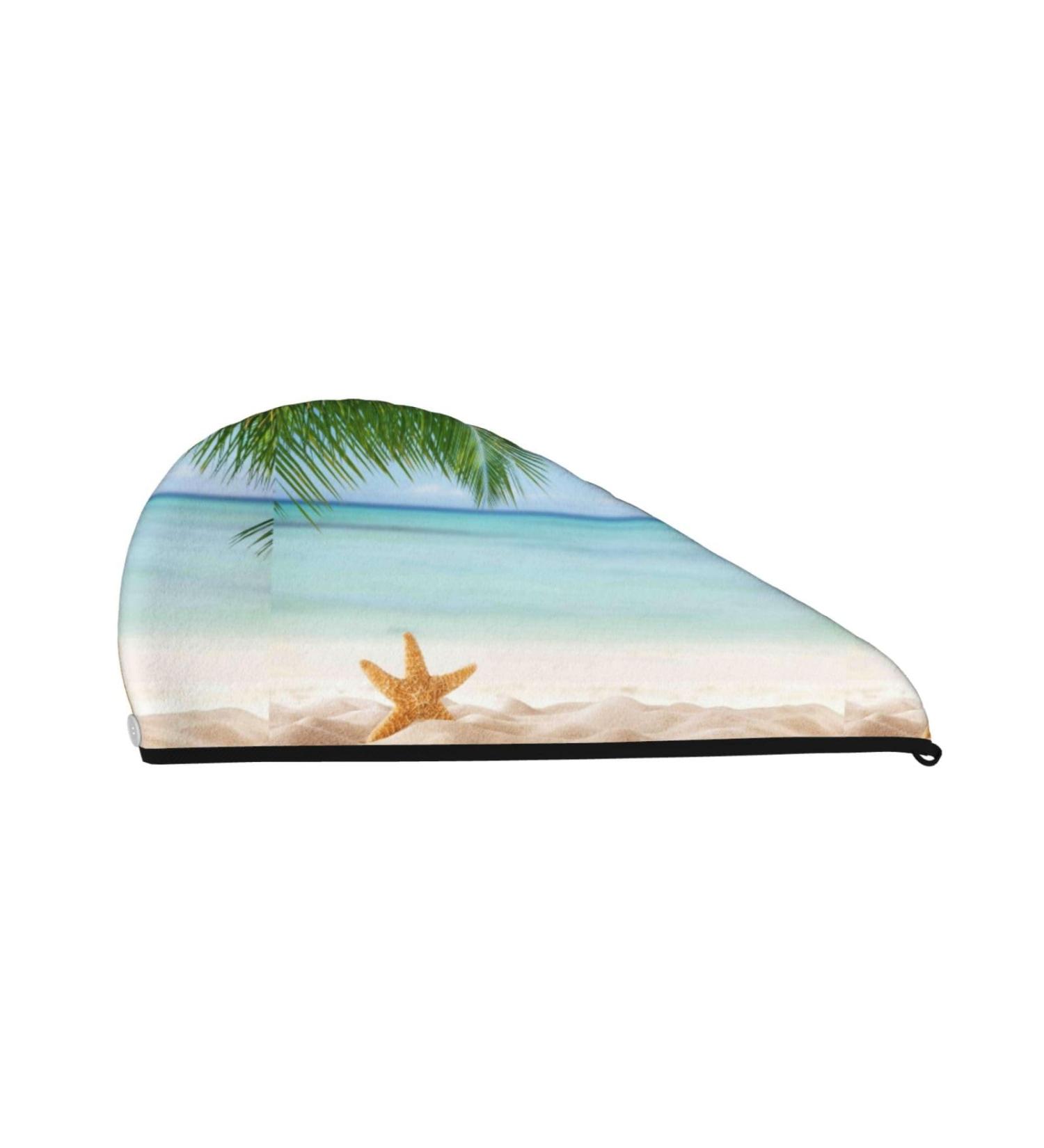 Hair Towel Wrap & Turban | Quick-Dry Beach Starfish Design | Perfect Hair Drying Solution - Buy Online on GoSupps.com