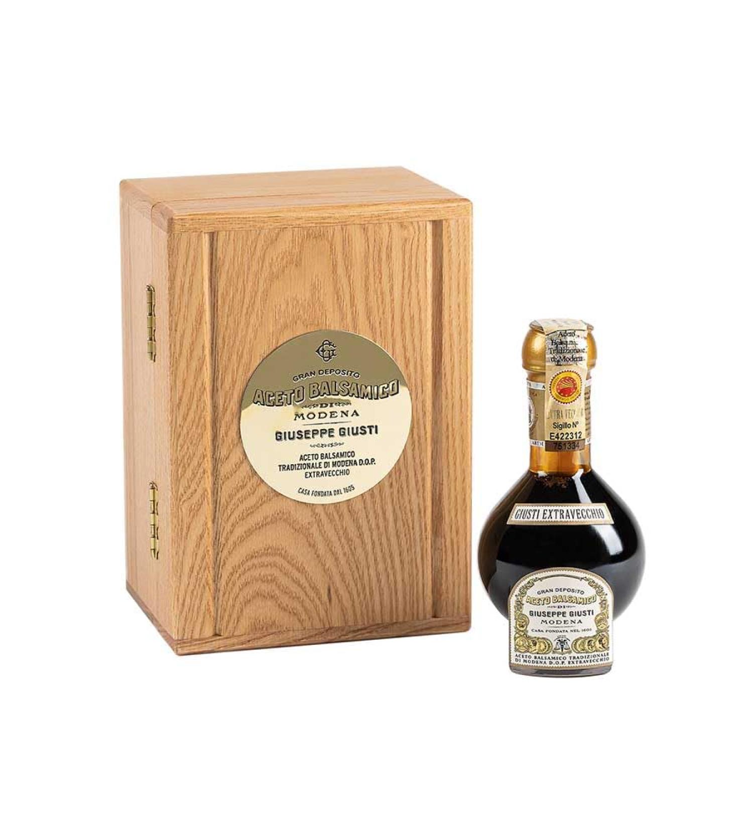 Giusti Wooden Box Traditional Balsamic Vinegar of Modena PDO Extravecchio 100 ml