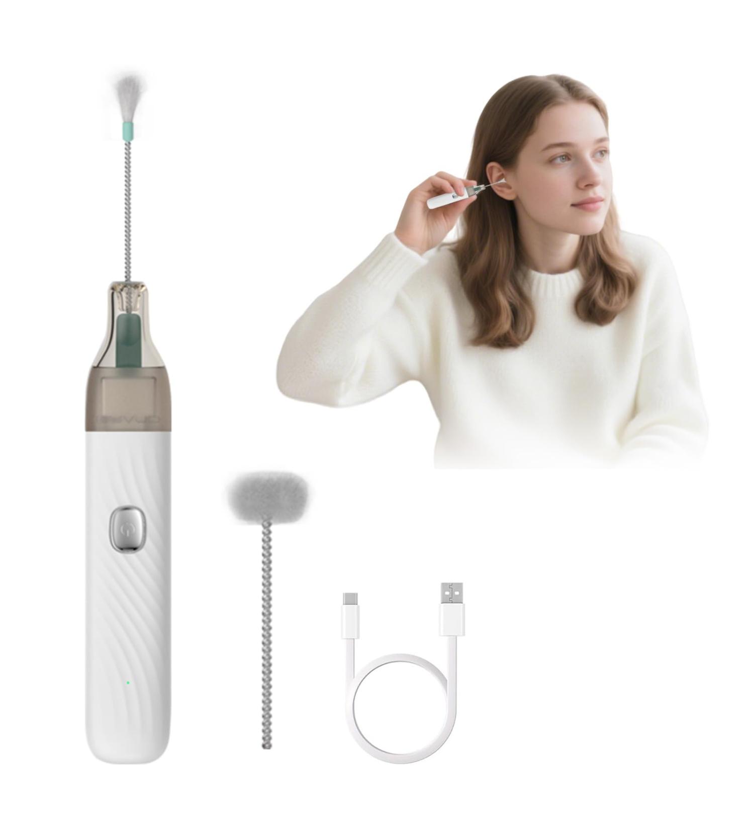 360 Electric Ear Cannel Massager,Earpick with Goose Feather,Ear Wax Cleaning Stick Earwax Remover Cleaning Tools - Buy Online on GoSupps.com