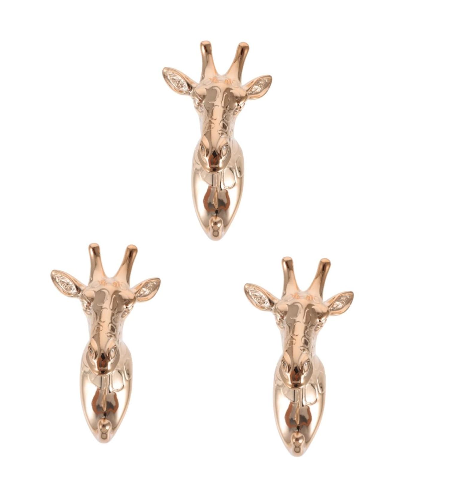 STOBAZA 3pcs Animal Clothes Hook Ornament Retro Keychain Shelf Holders Pegs Creative Wall Hook Rural Antlers 8X8X14CMx3pcs Goldenx3pcs - Buy Online on GoSupps.com