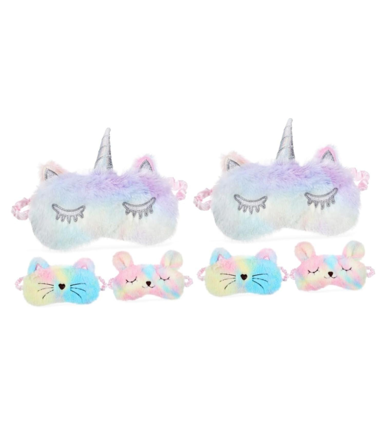 Shop Beaupretty Unicorn Sleep Masks - 6 Pcs Plush Eye Covers for Kids & Adults | Soft Multi-Function Travel Eye Masks - Buy Online on GoSupps.com