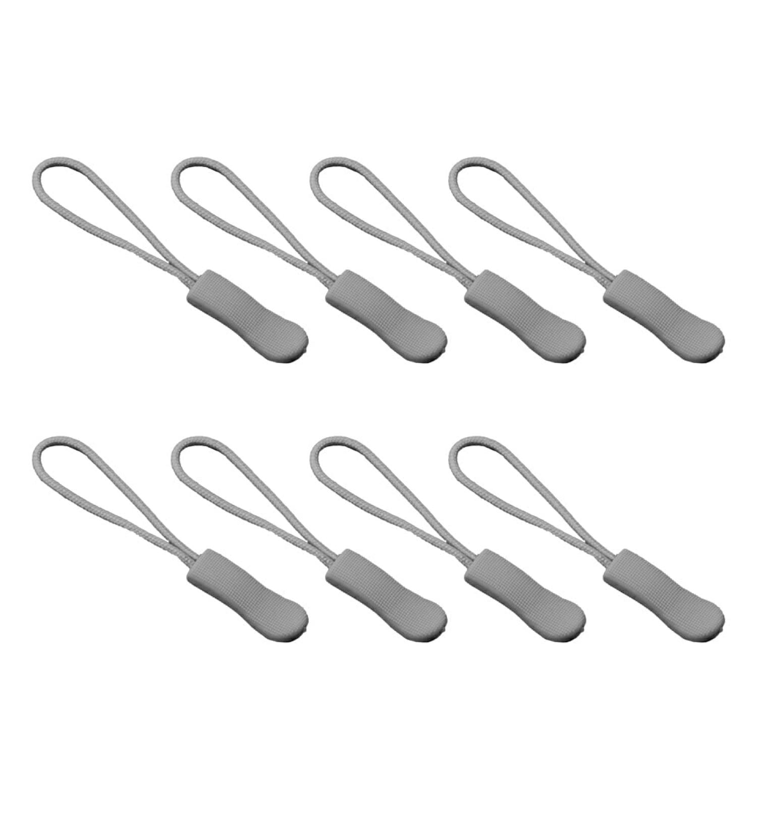 CLSSLVVBN 8 Piece Zipper Puller Set - Lightweight Gray Rope Tag Fixers for Bags Suitcases & Textiles - Multipurpose Replacement Accessories - Buy Online on GoSupps.com