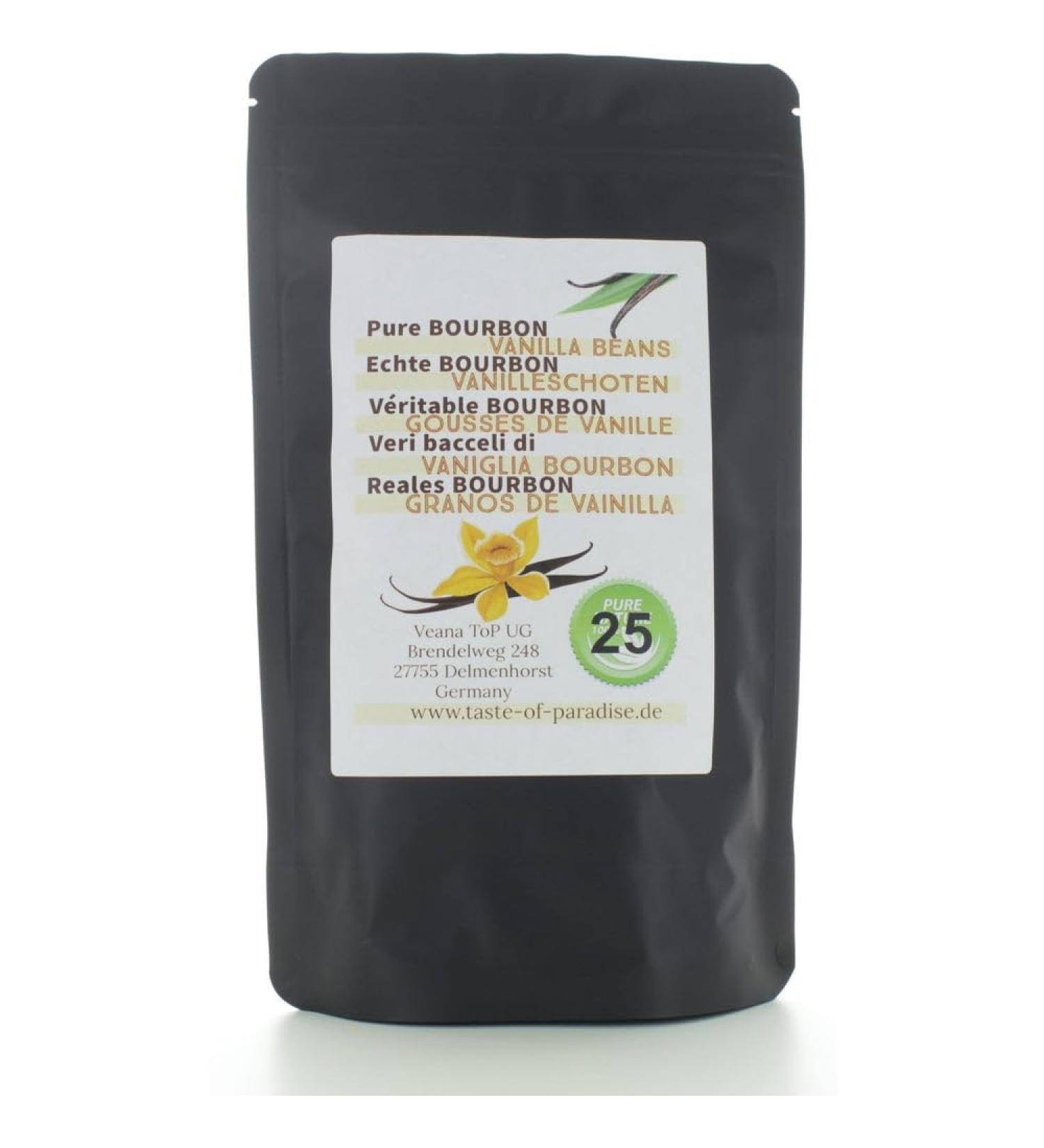 Buy Grade A Bourbon Vanilla Pods - 25pcs Gourmet Quality from Madagascar | 100% Natural 10-11cm - Buy Online on GoSupps.com