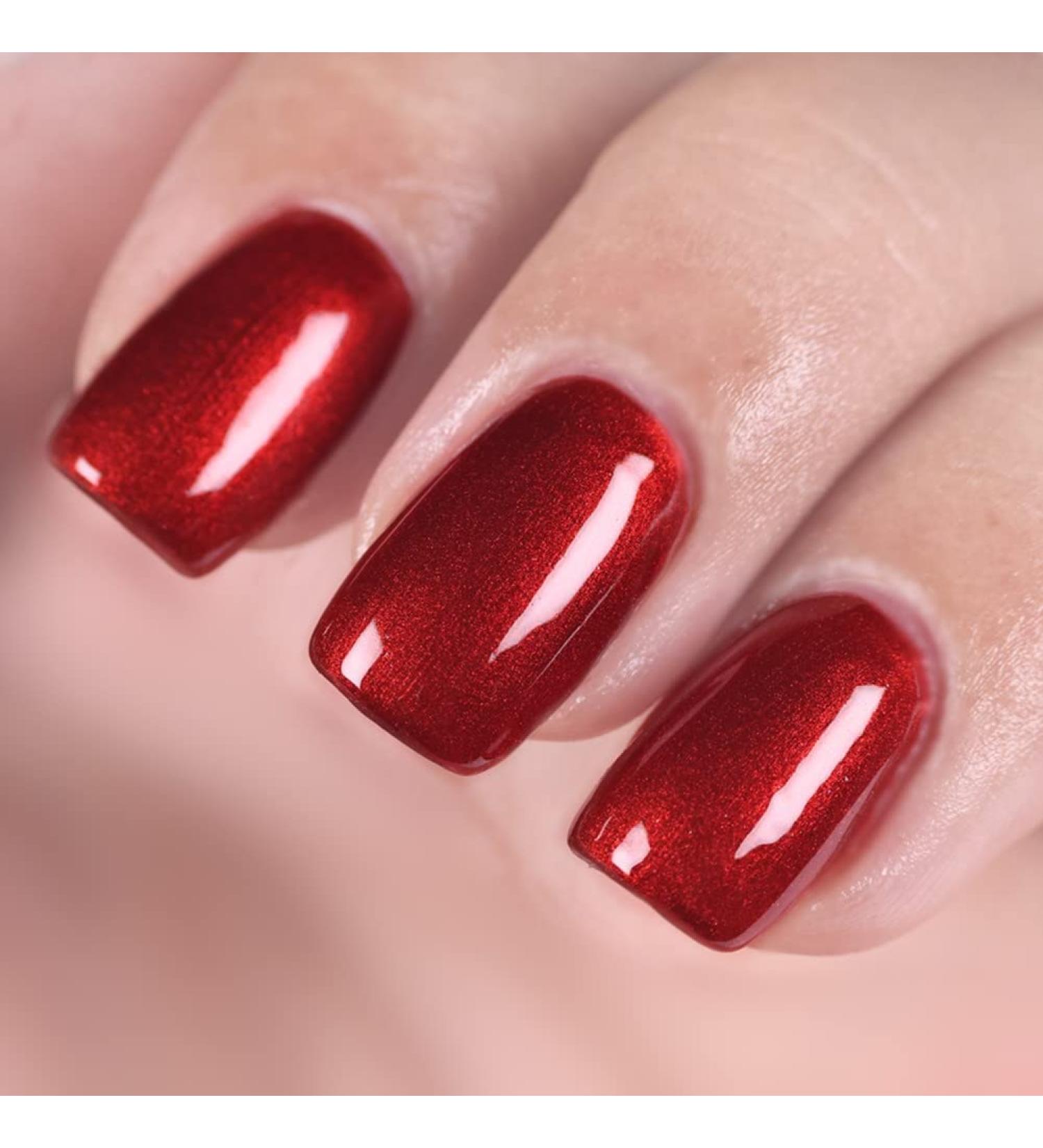 MEMEDA Red Gel Nail Polish Set with UV Nail Lacquer and LED Lamp - 0.5 fl oz - Buy Online on GoSupps.com