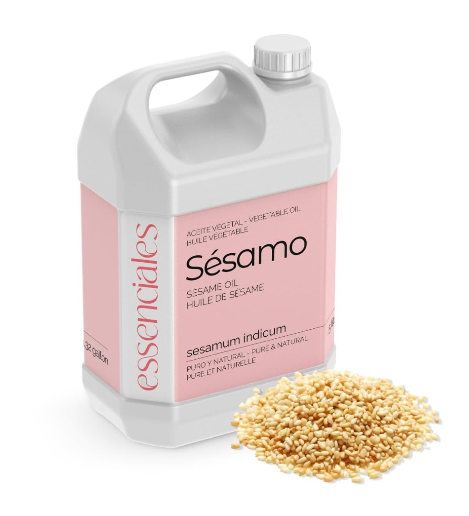  Essenciales Essenciales - 100% Pure and Natural Sesame Body Oil - 5 Liters - First Cold Press - Buy Online on GoSupps.com