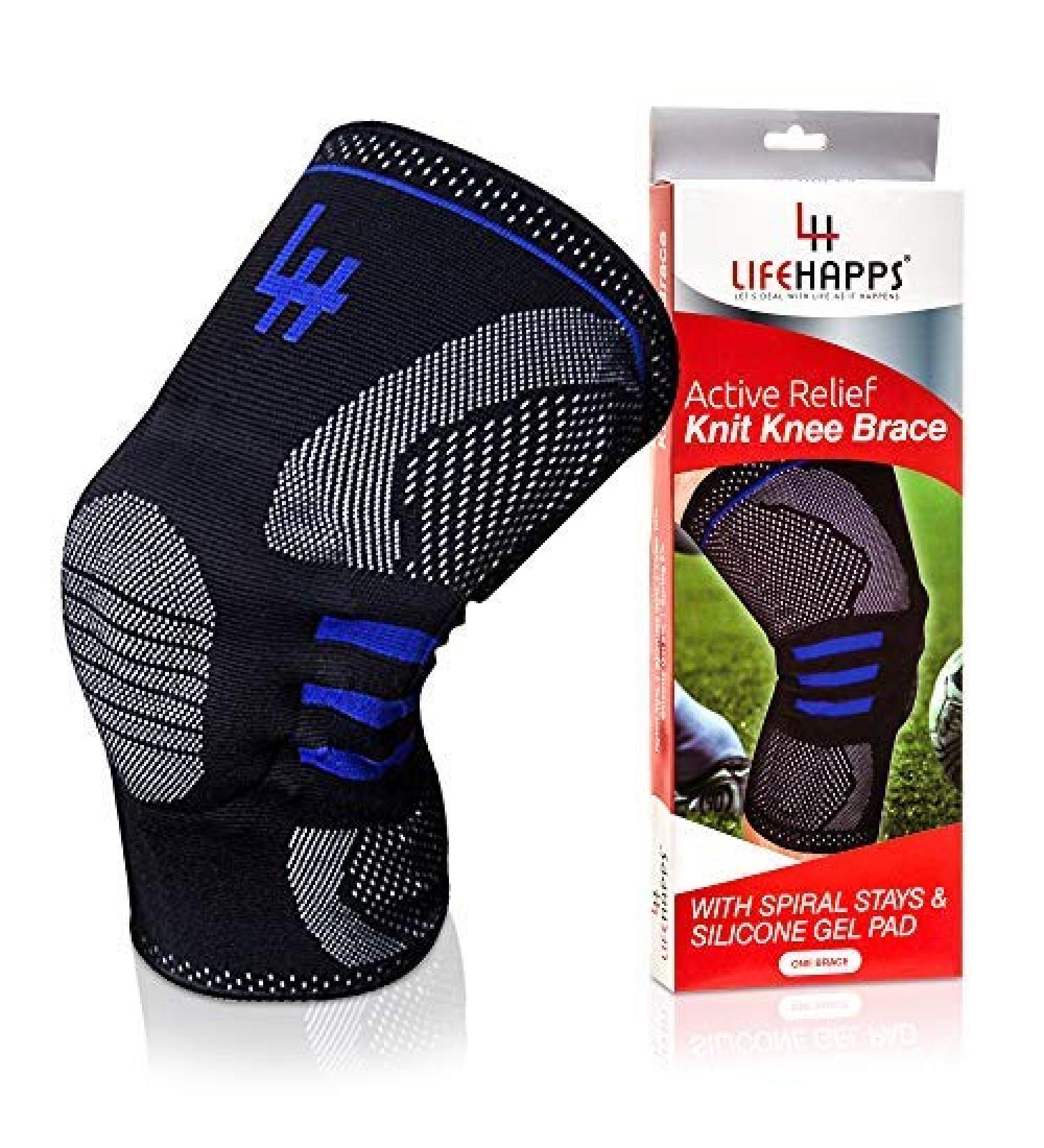Active Relief Knee Brace by Lifehapps - Patella Support & Compression Sleeve for Arthritis Meniscus Tears ACL Injuries | Ideal for Running & Exercise (3XL Black) - International Shipping Available - Buy Online on GoSupps.com