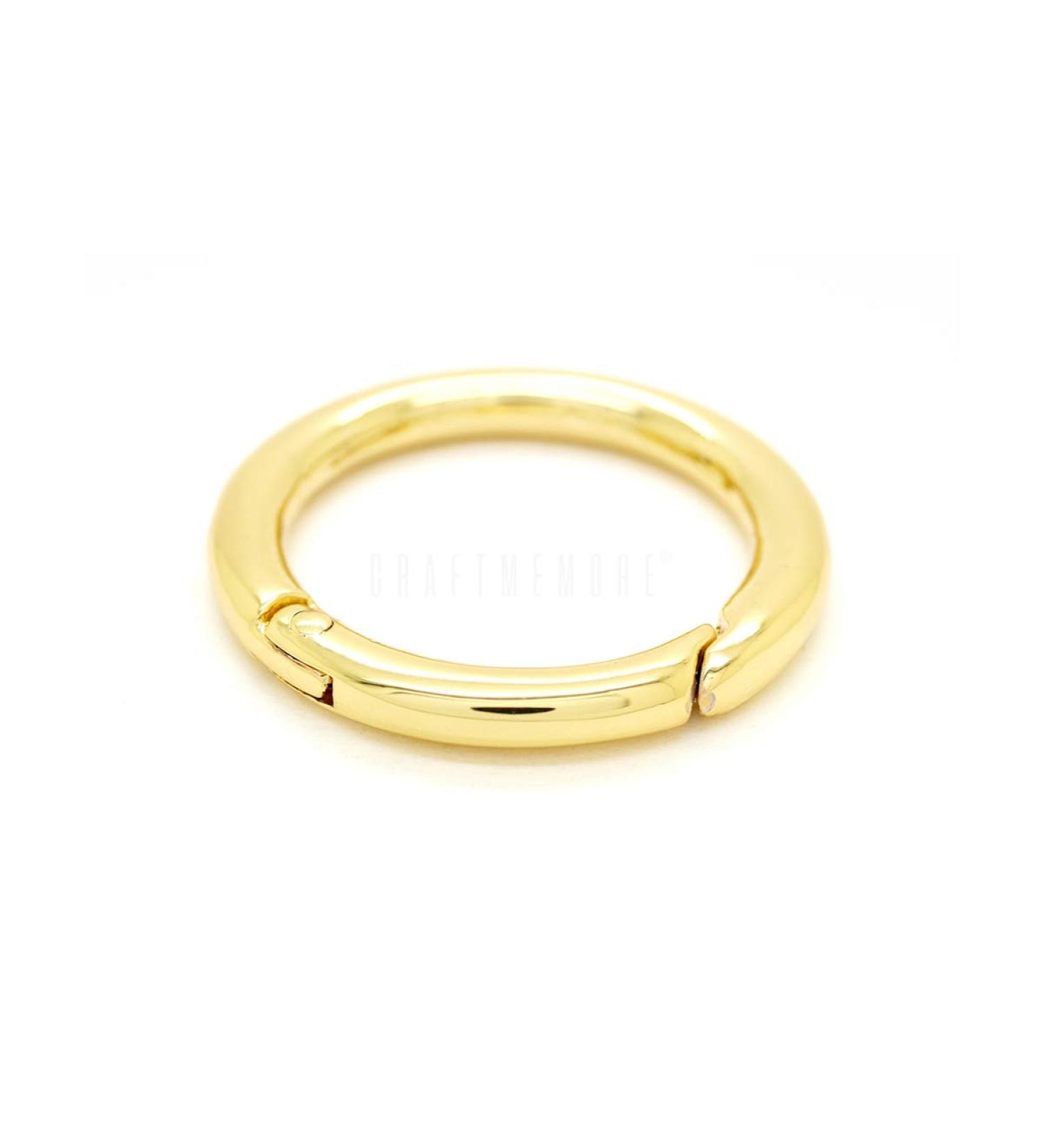 CRAFTMEMORE 2pcs 2 Inches Inner O Ring Spring Opening Snap Trigger Clip Buckle Charm Purse Making SCOS (Gold) - Buy Online on GoSupps.com