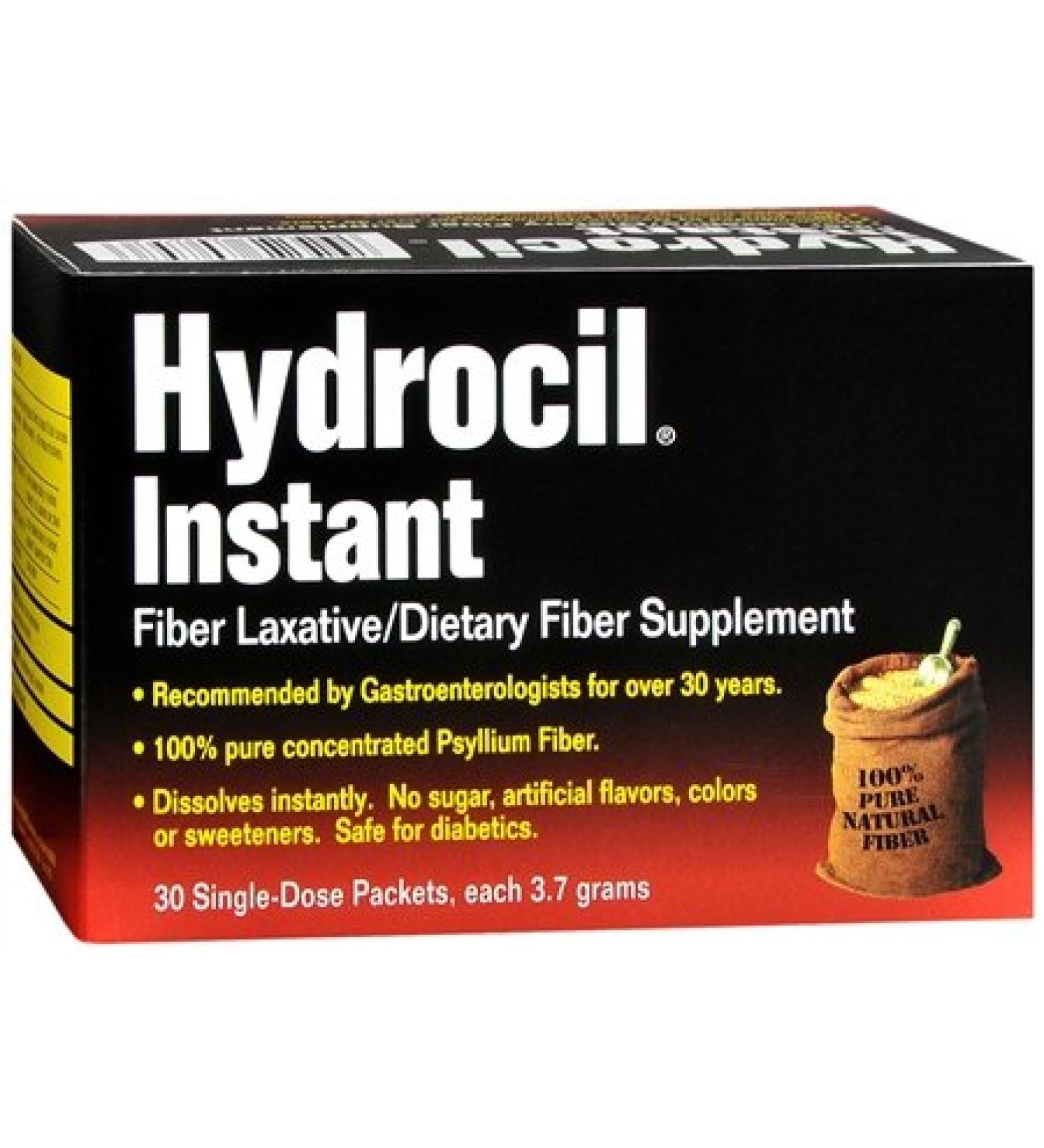 Hydrocil Powder Paks Instant relieves Constipation - 30 Each