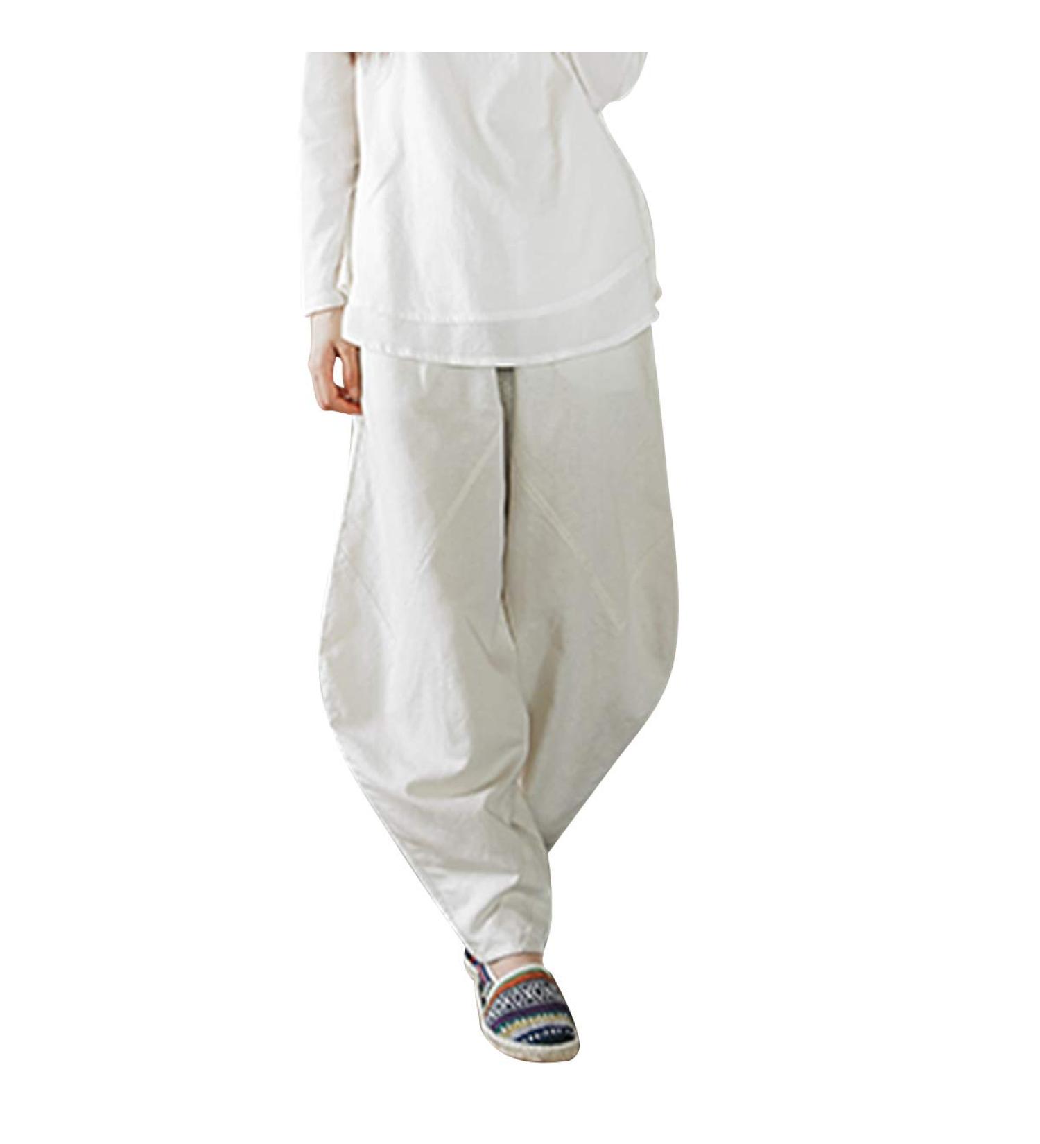 KSUA Women's Cotton & Linen Martial Arts Pants for Tai Chi & Kung Fu | Small Khaki - Buy Online on GoSupps.com