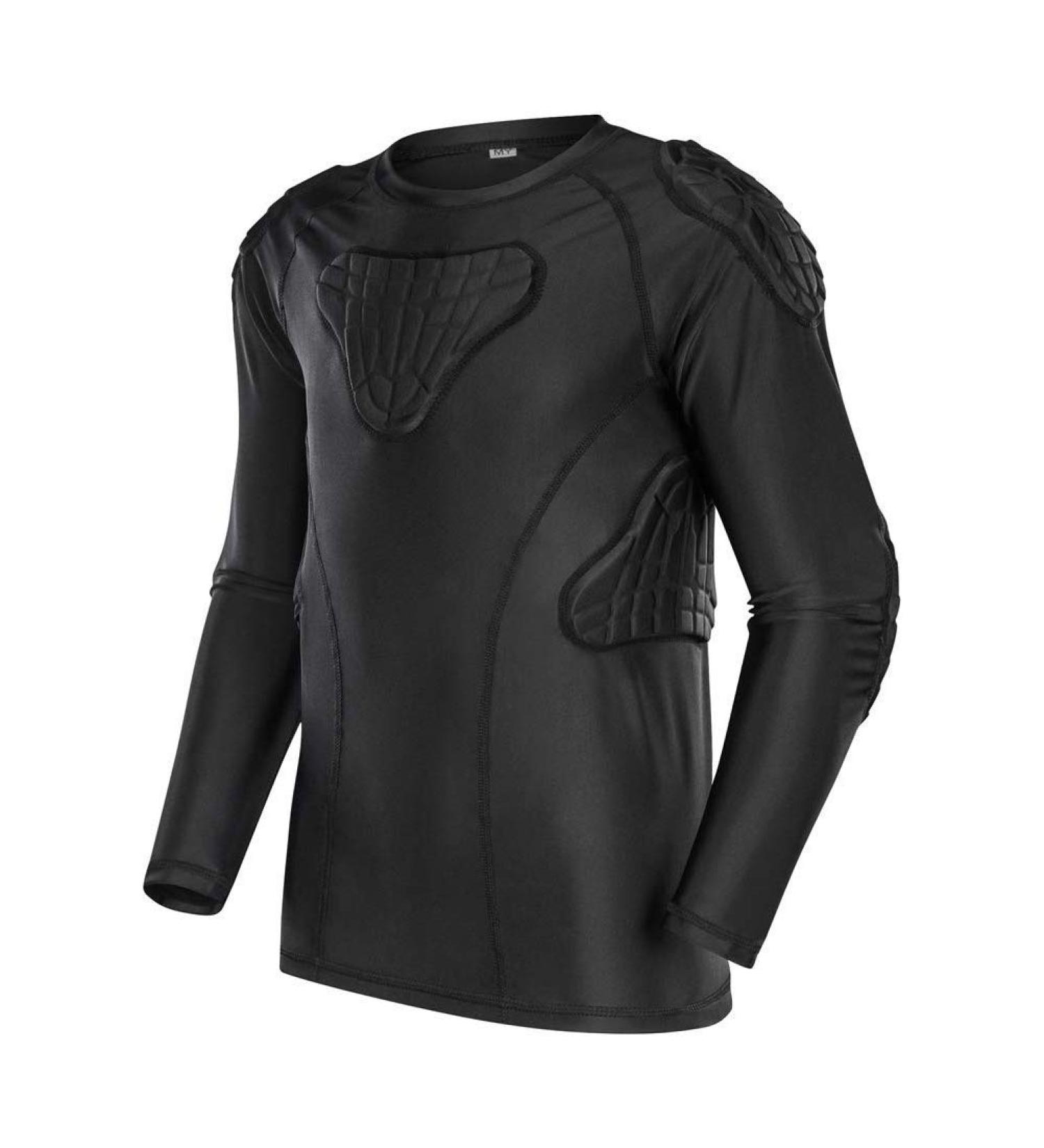 DGXINJUN Youth Boys Padded Compression Shirt with 8 Pads - Chest, Elbow, Ribs Protector for Parkour & Exercise - Buy Online on GoSupps.com