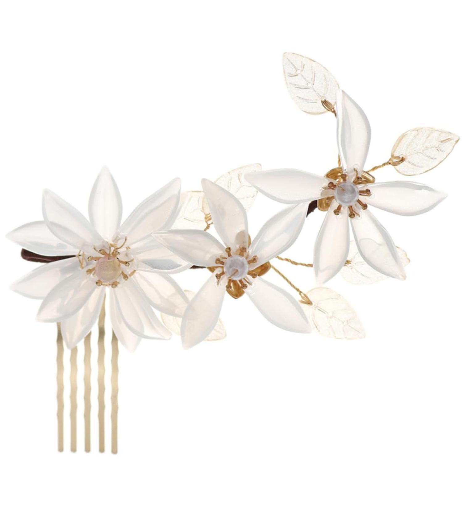 MAGICLULU Flower Comb Bridal Hair Accessory Wedding Hair Comb Combs Tiara Wedding Hair Accessories Wedding Bridal Hair Comb Crystal Hair Comb Crystal Bridal Hair Comb The Flowers Headgear - Buy Online on GoSupps.com